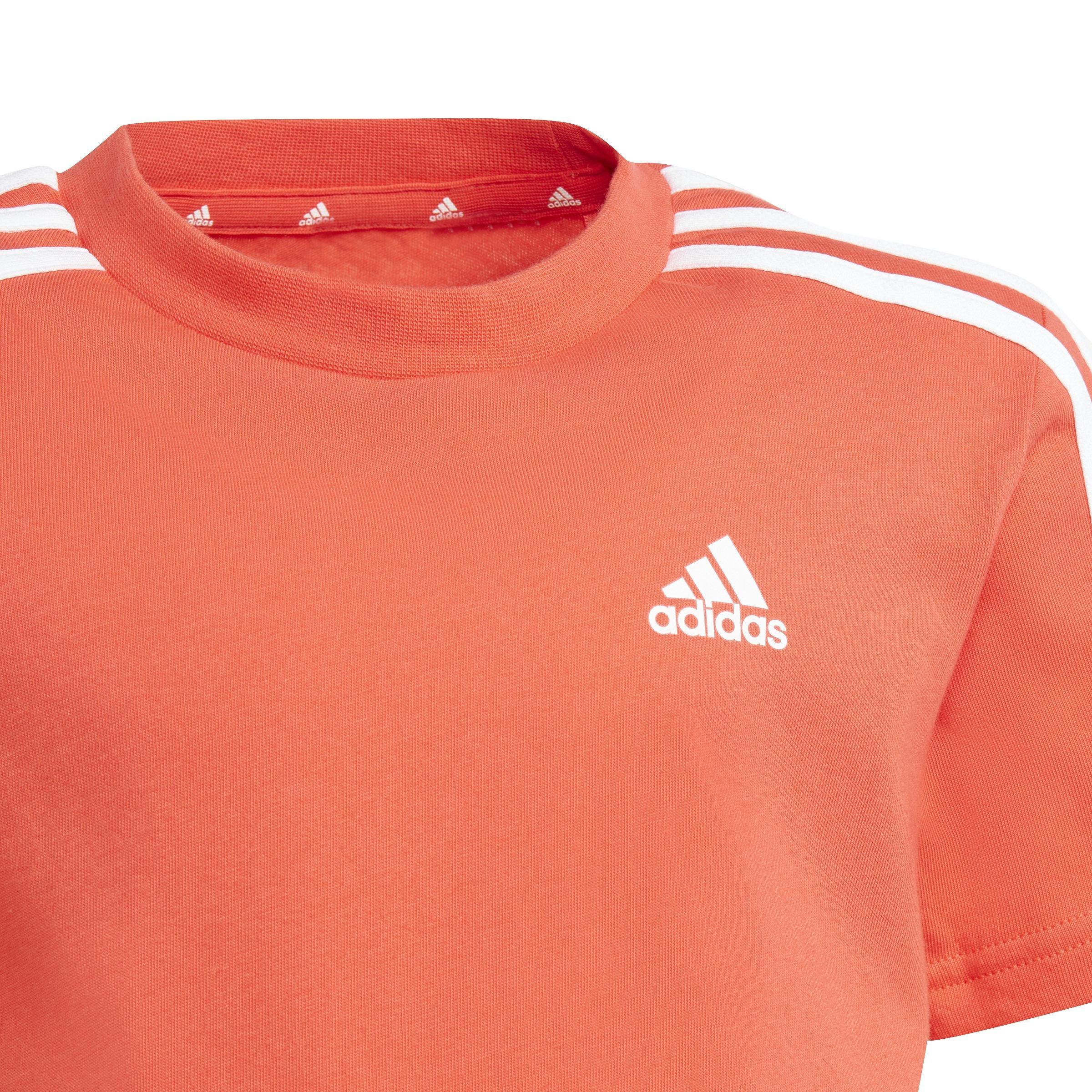Unisex Kids Essentials 3-Stripes Tee And Shorts Set, Red, A901_ONE, large image number 5