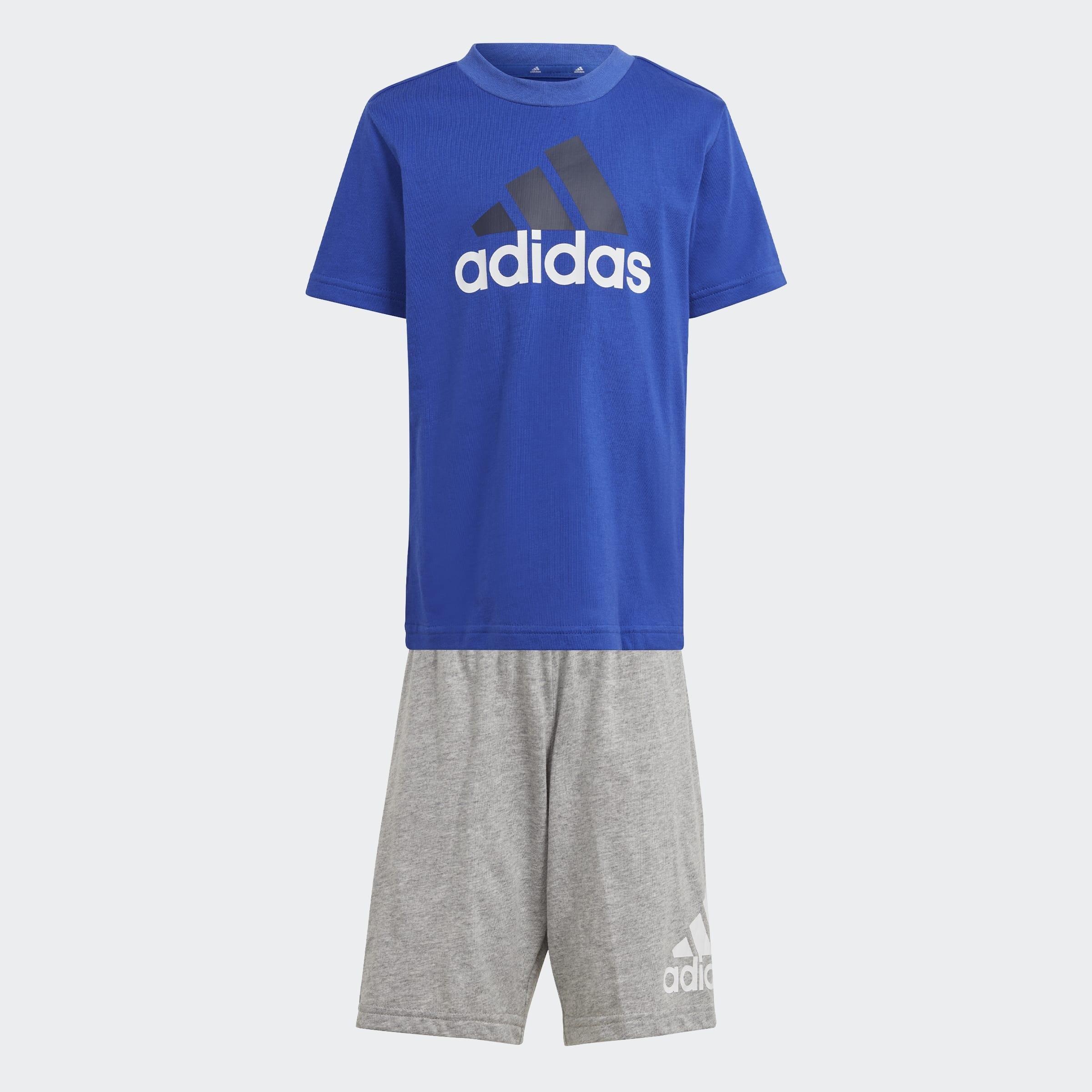 Unisex Kids Essentials Logo Tee And Short Set, Blue, A901_ONE, large image number 0