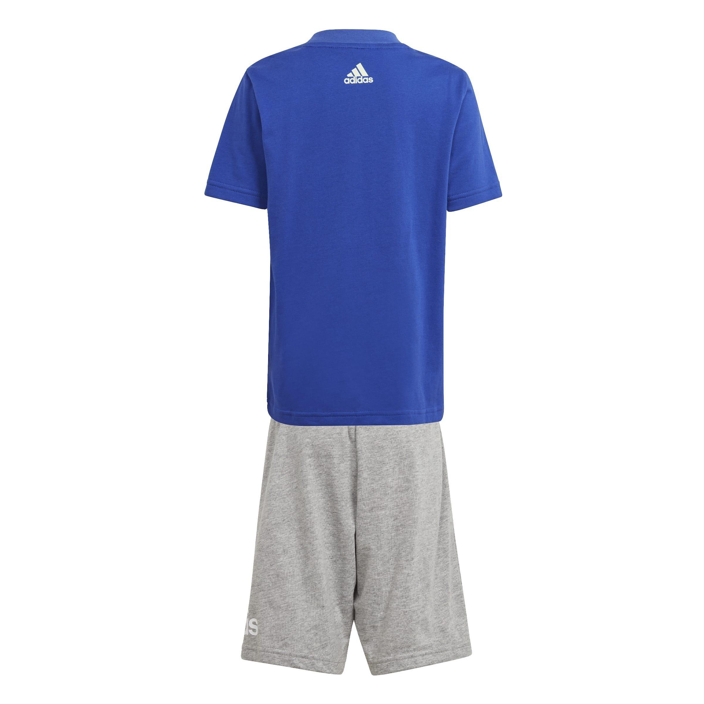 Unisex Kids Essentials Logo Tee And Short Set, Blue