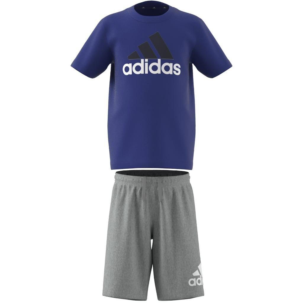 Unisex Kids Essentials Logo Tee And Short Set, Blue, A901_ONE, large image number 8