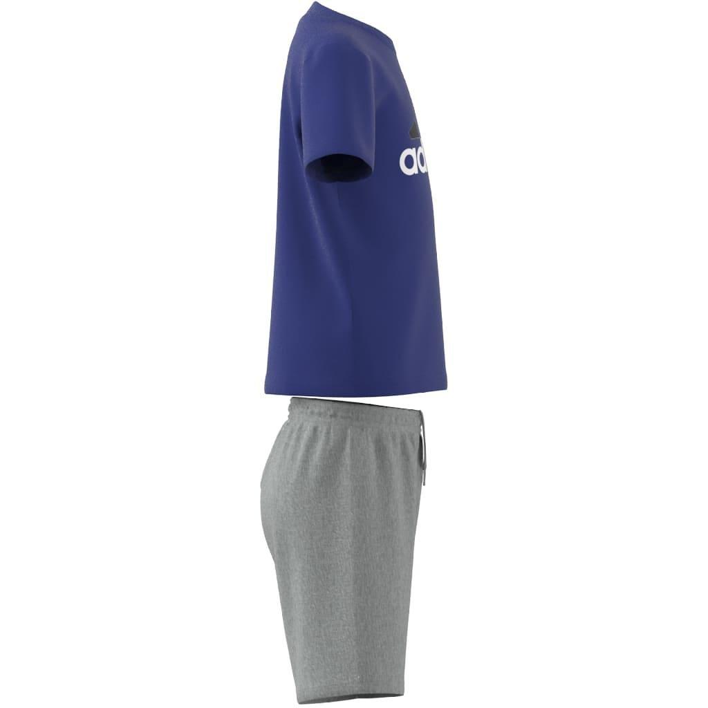 Unisex Kids Essentials Logo Tee And Short Set, Blue, A901_ONE, large image number 9