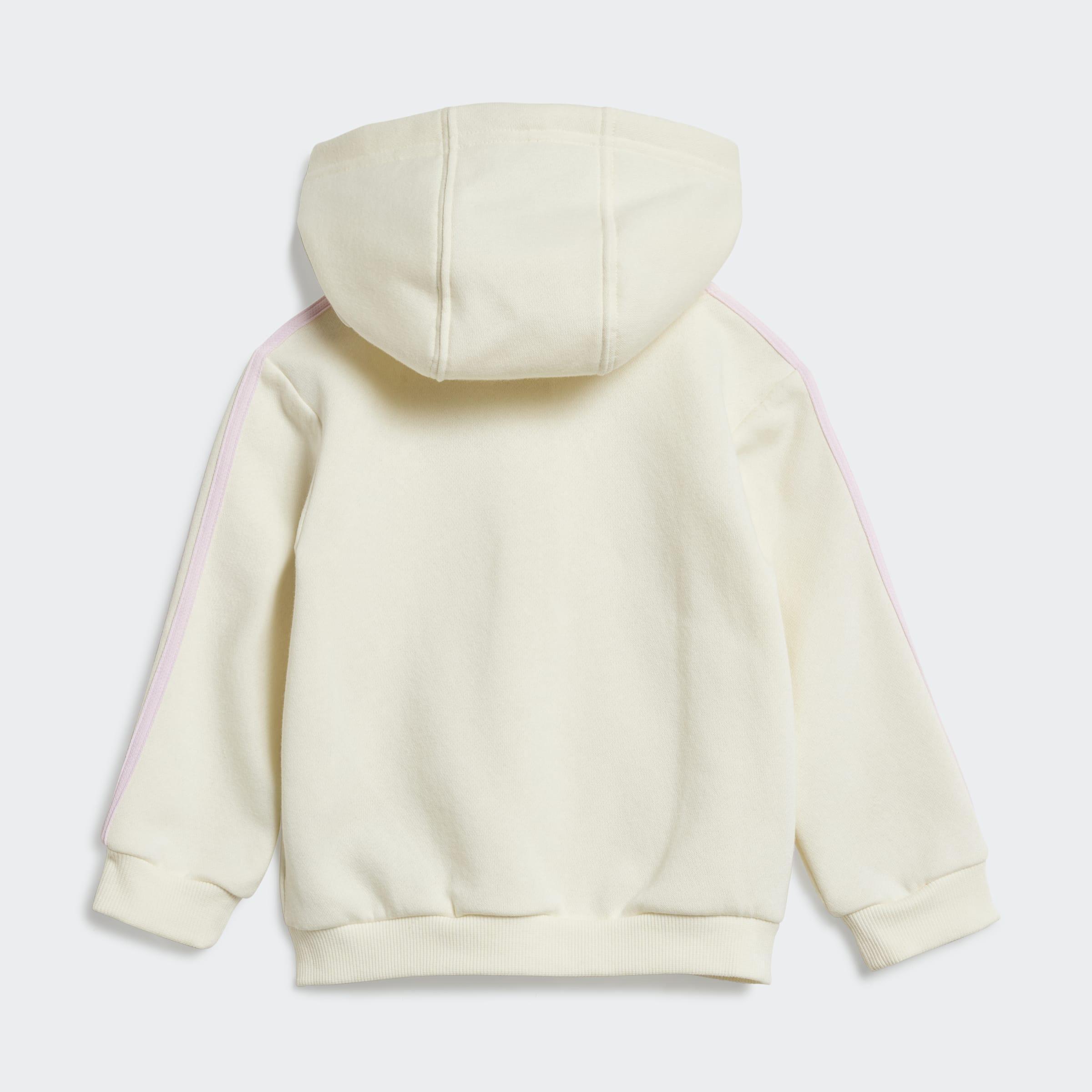 Kids Unisex Essentials Full-Zip Hooded Jogger Set, Beige, A901_ONE, large image number 1