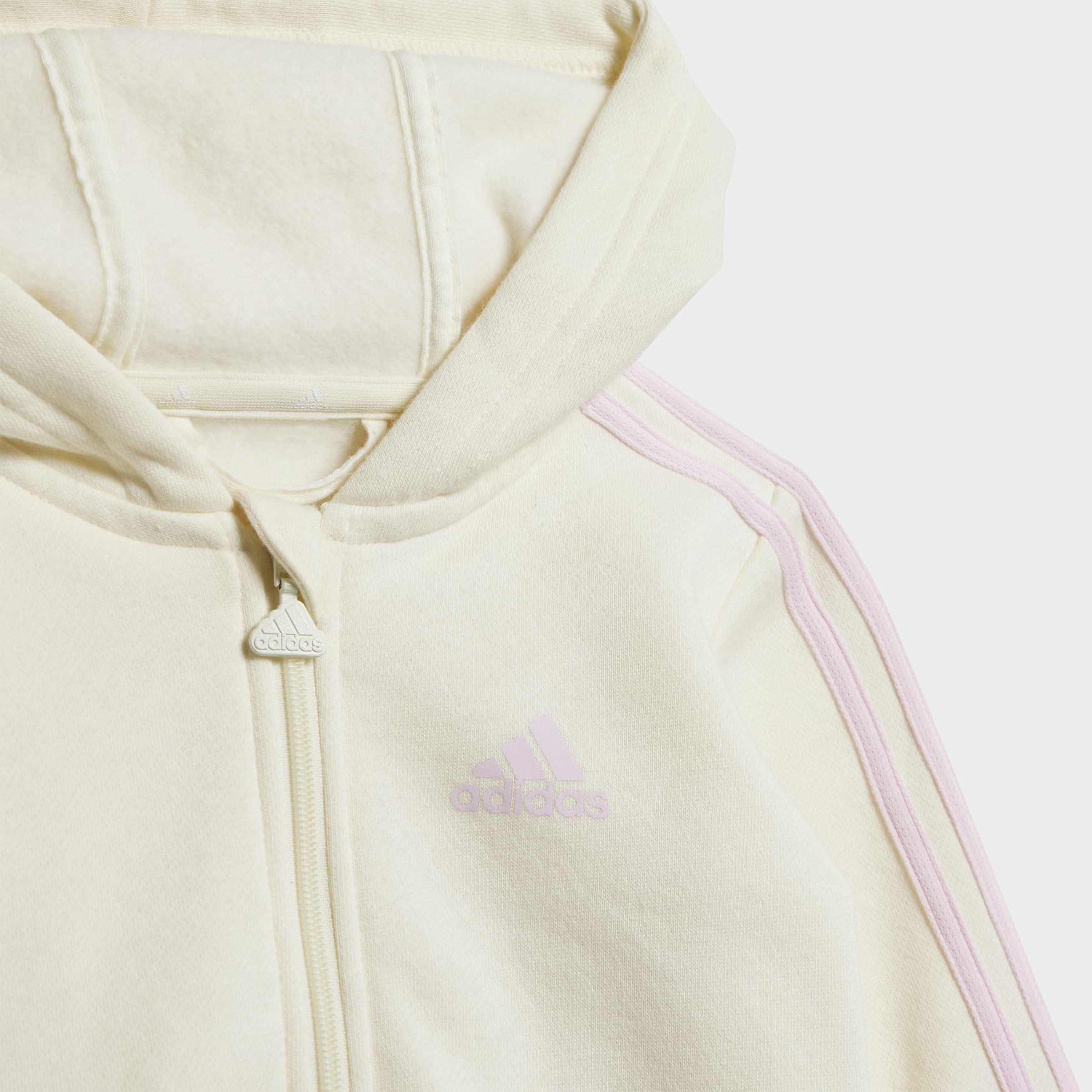 Kids Unisex Essentials Full-Zip Hooded Jogger Set, Beige, A901_ONE, large image number 3