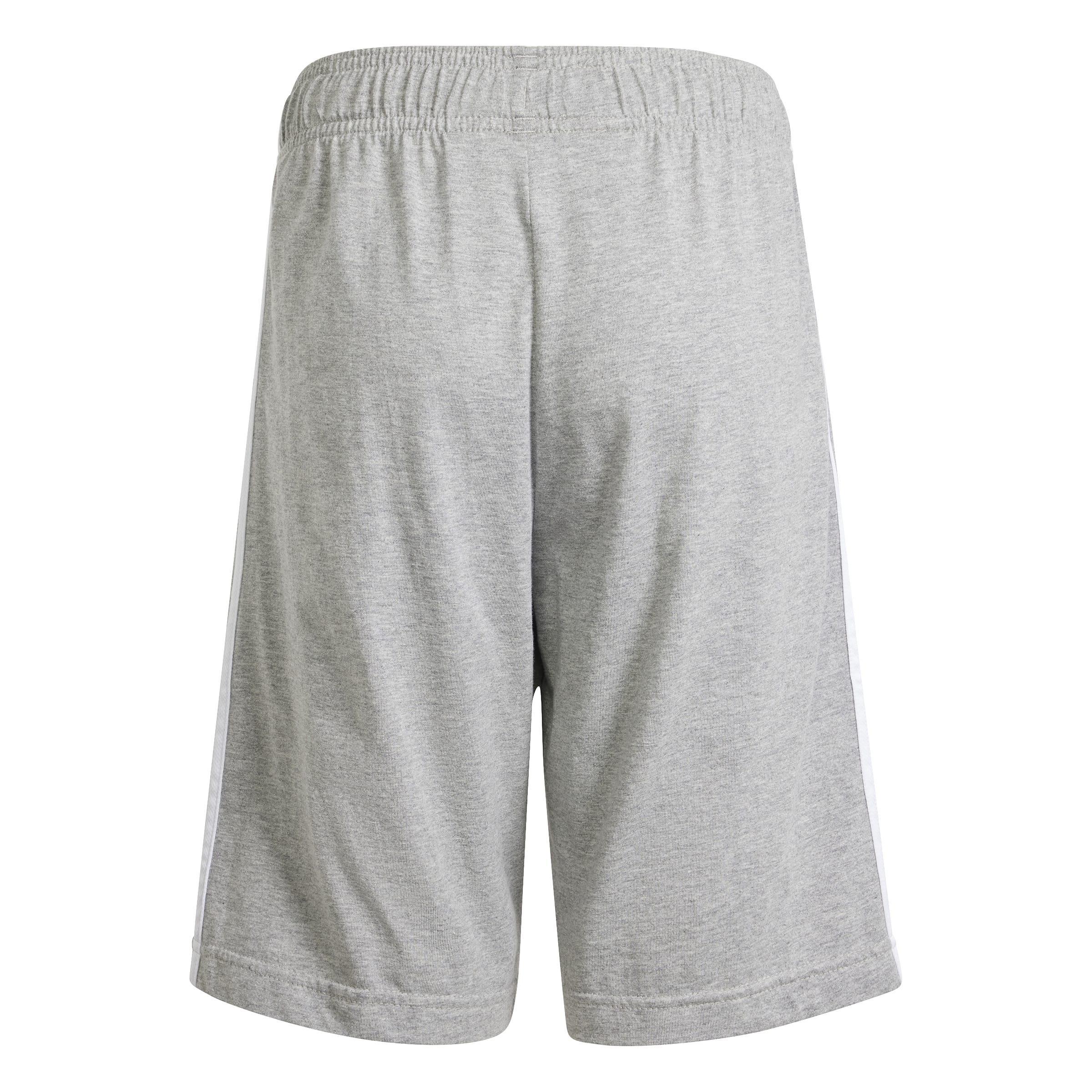 Unisex Kids Essentials 3-Stripes Knit Shorts, Grey, , large image number 5