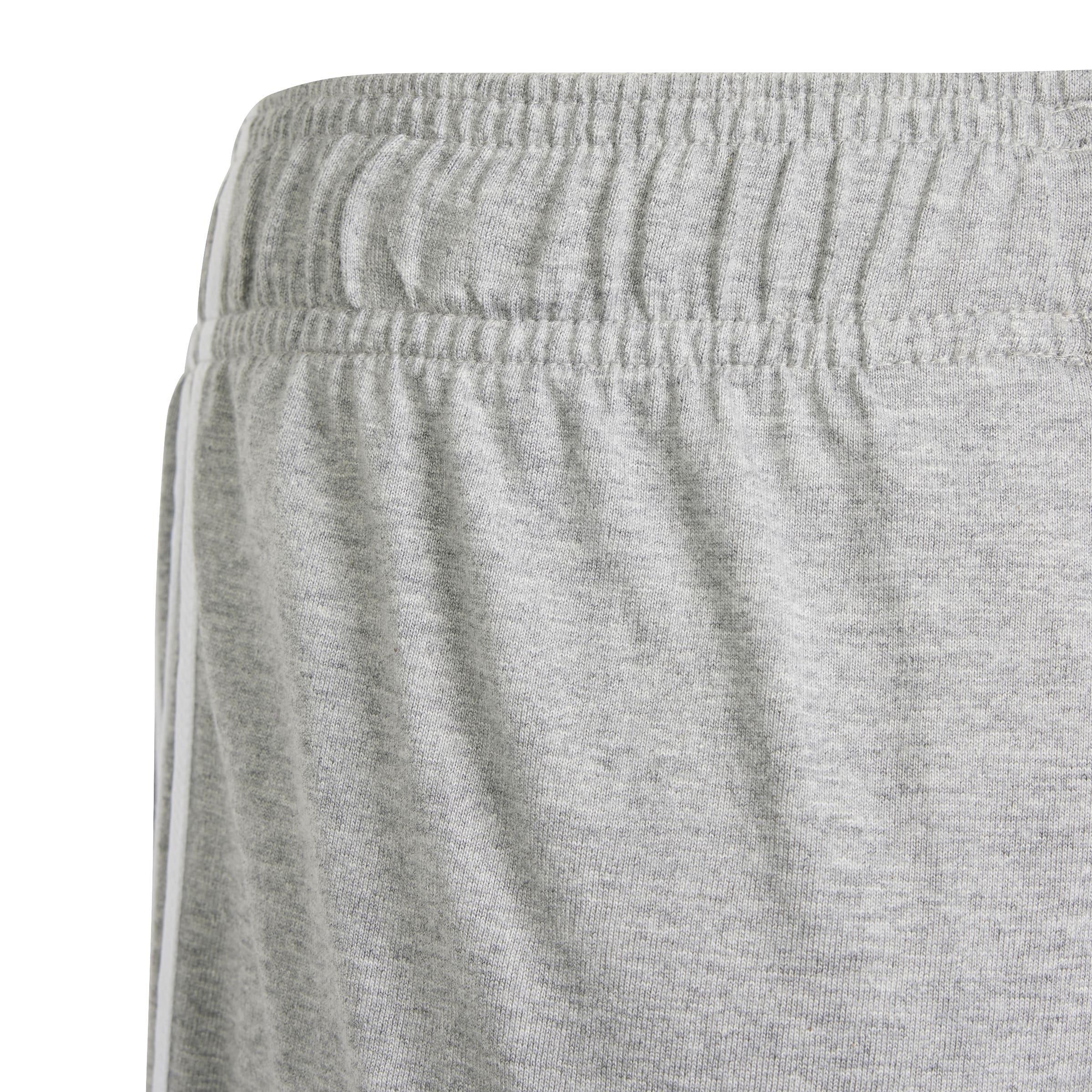 Unisex Kids Essentials 3-Stripes Knit Shorts, Grey, , large image number 8