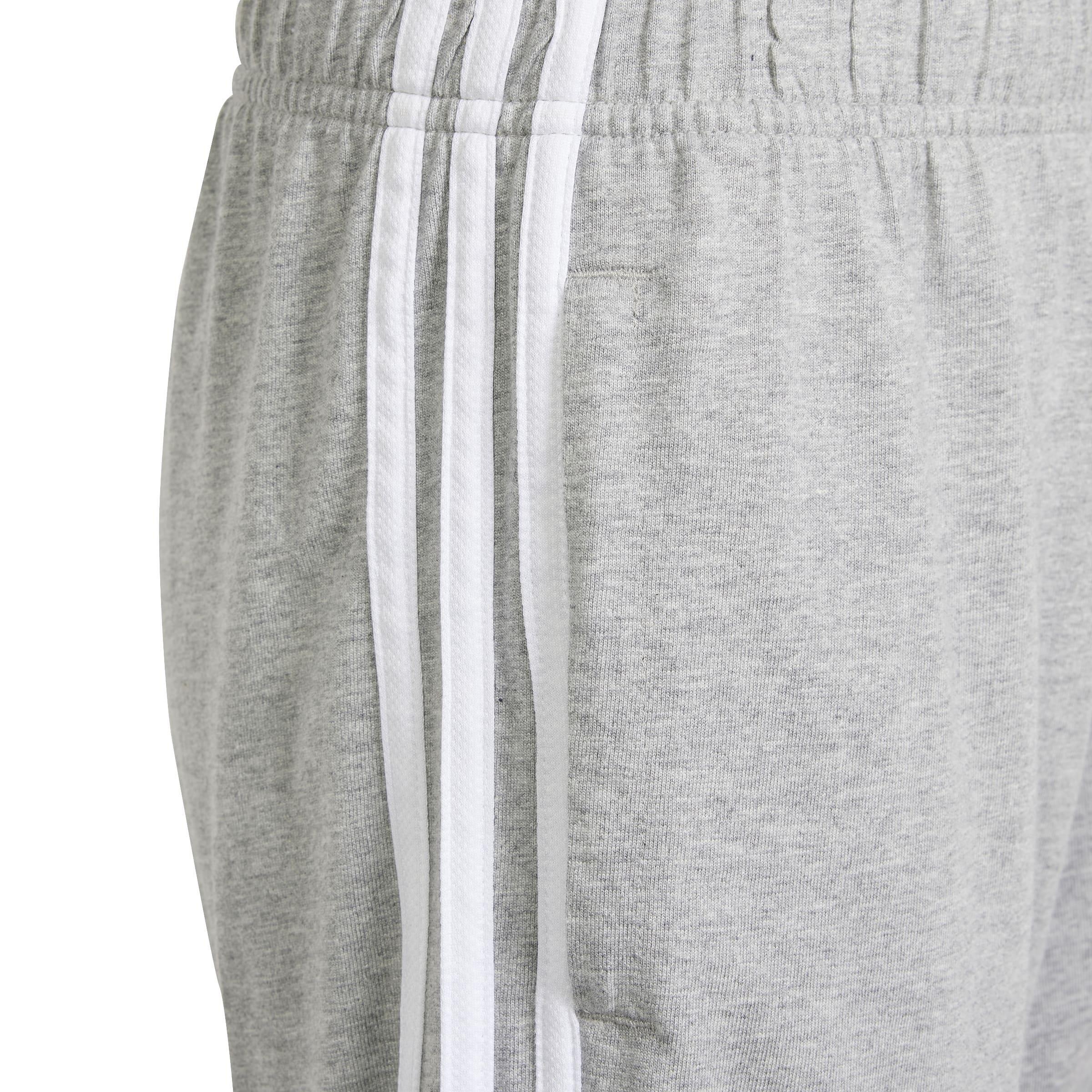 Unisex Kids Essentials 3-Stripes Knit Shorts, Grey, , large image number 9