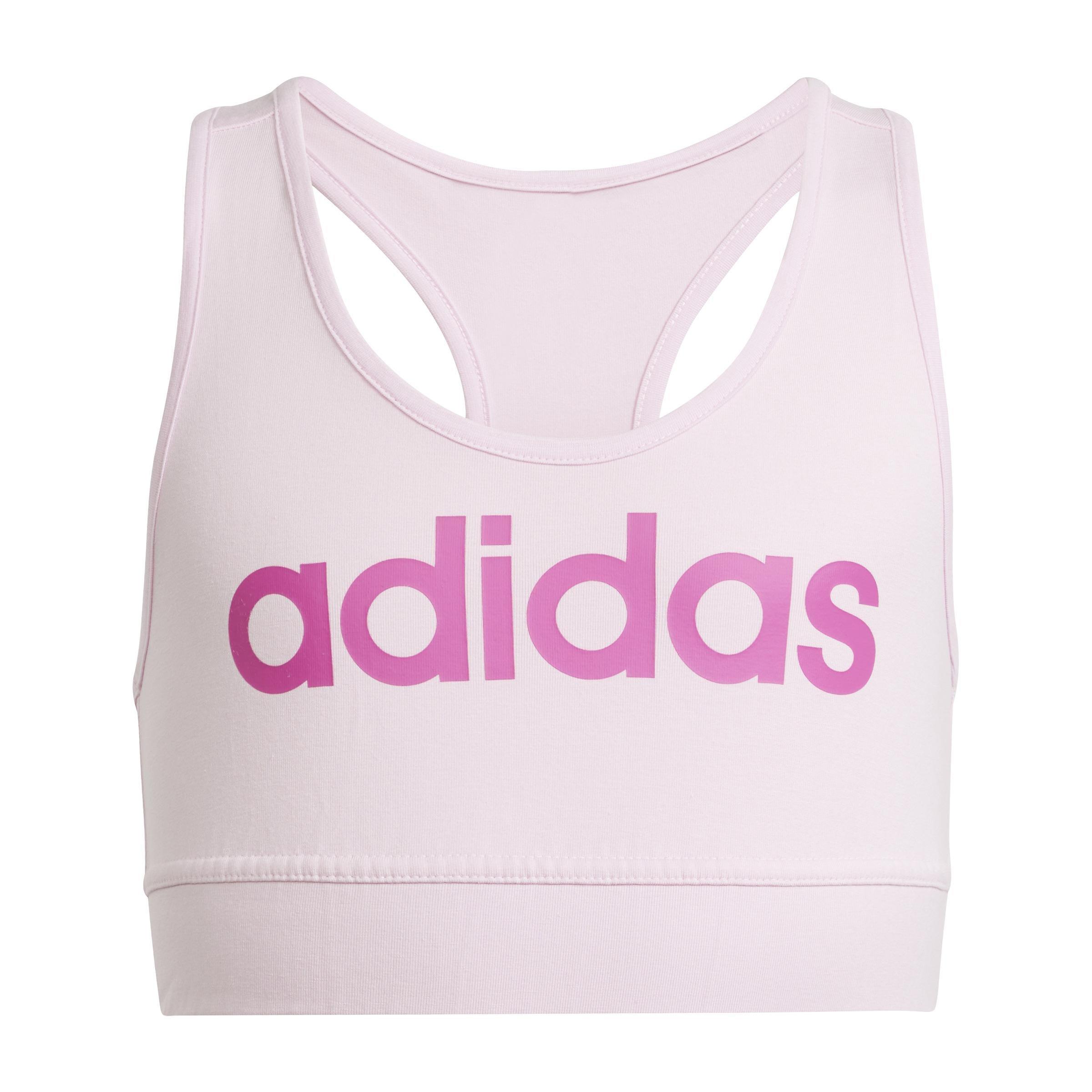 Kids Essentials Linear Logo Cotton Bra Top, Pink, A901_ONE, large image number 0
