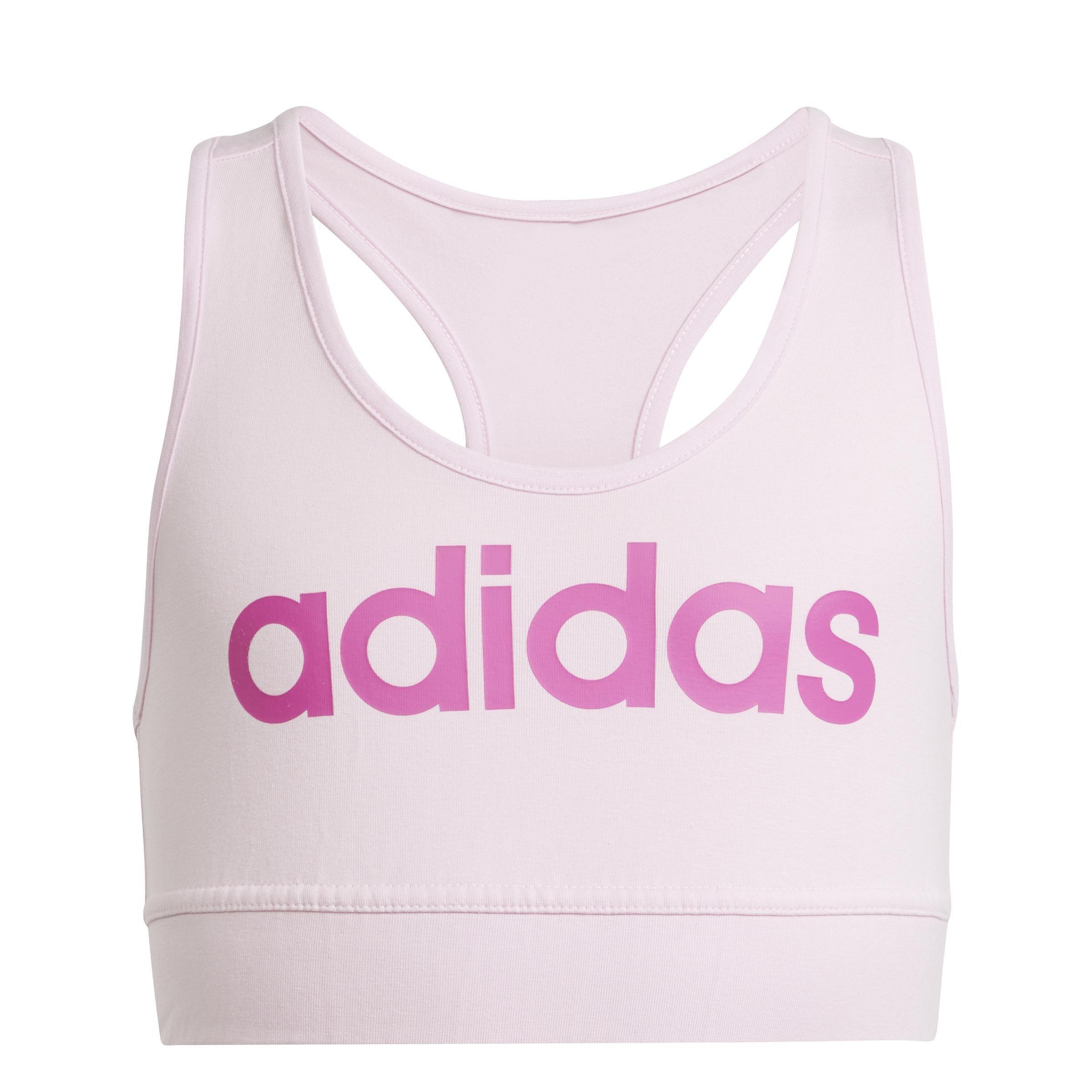 Kids Essentials Linear Logo Cotton Bra Top, Pink, A901_ONE, large image number 1