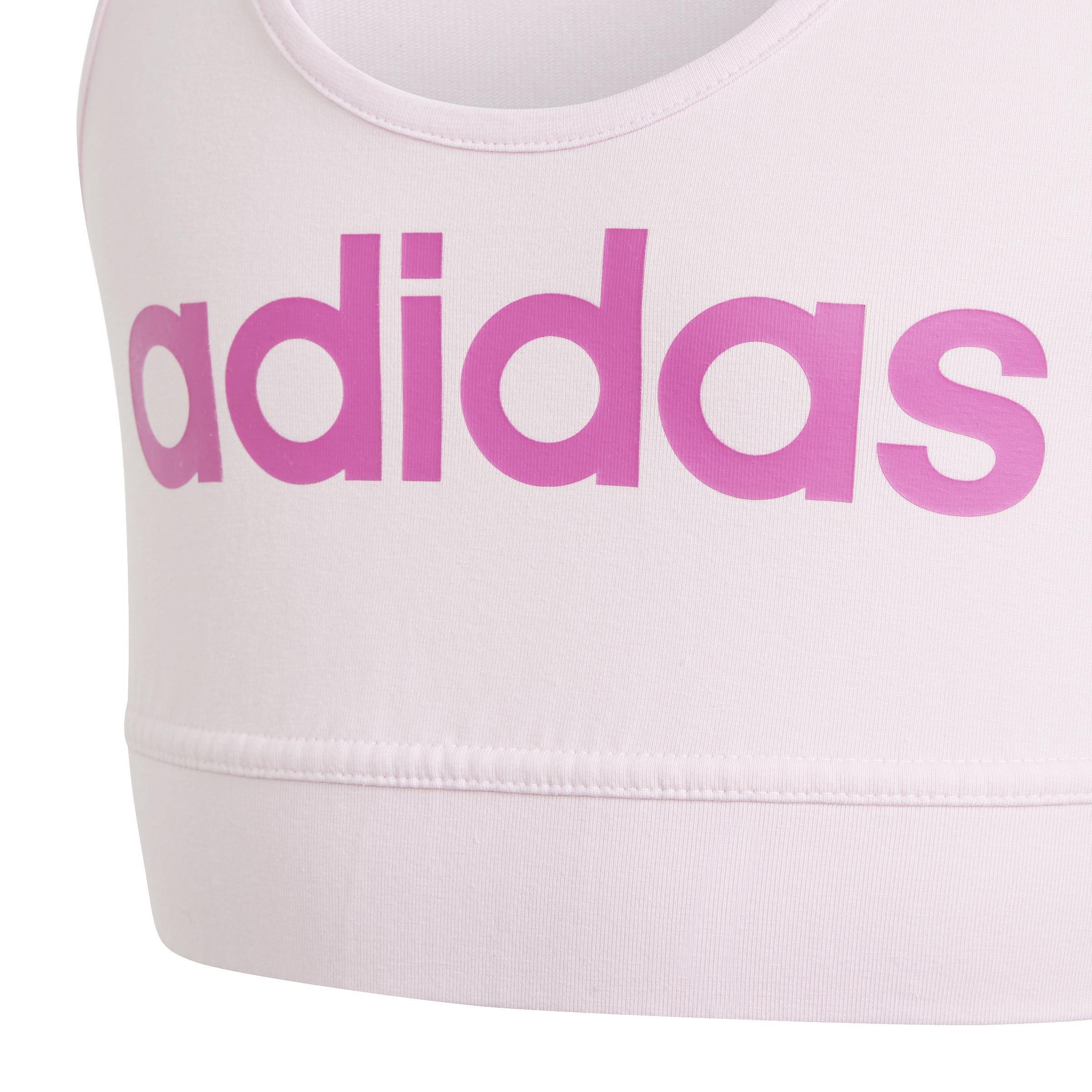 Kids Essentials Linear Logo Cotton Bra Top, Pink, A901_ONE, large image number 4