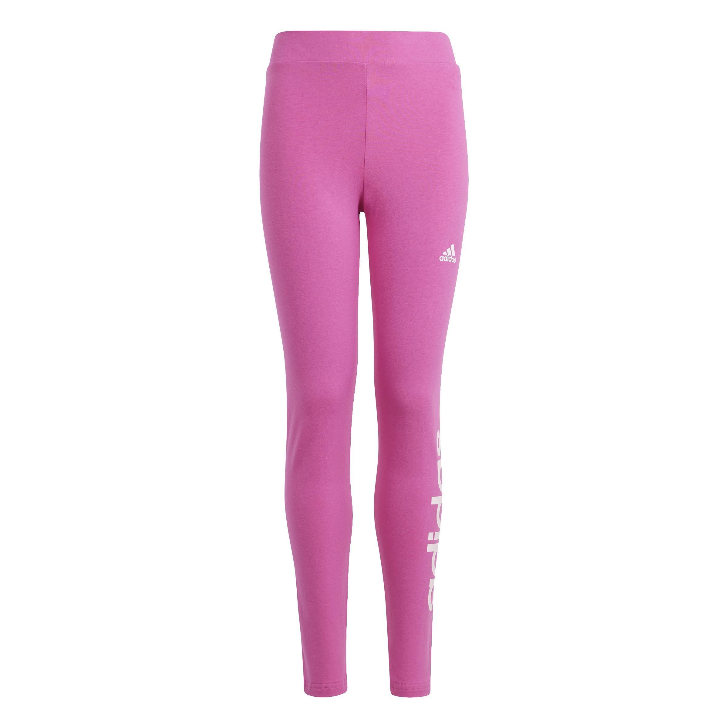 Kids Essentials Linear Logo Cotton Leggings, Pink, , large image number 1