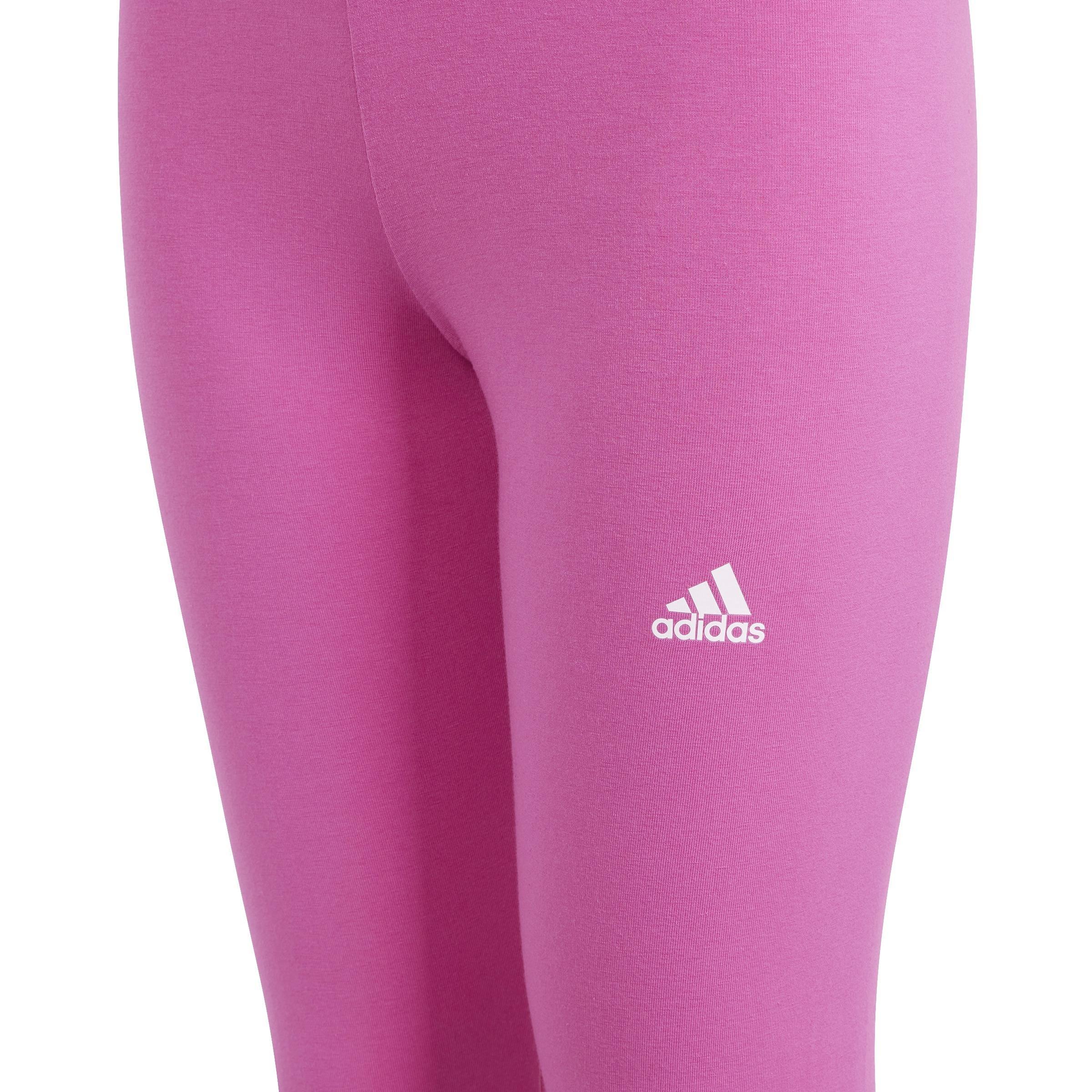 Kids Essentials Linear Logo Cotton Leggings, Pink, , large image number 3