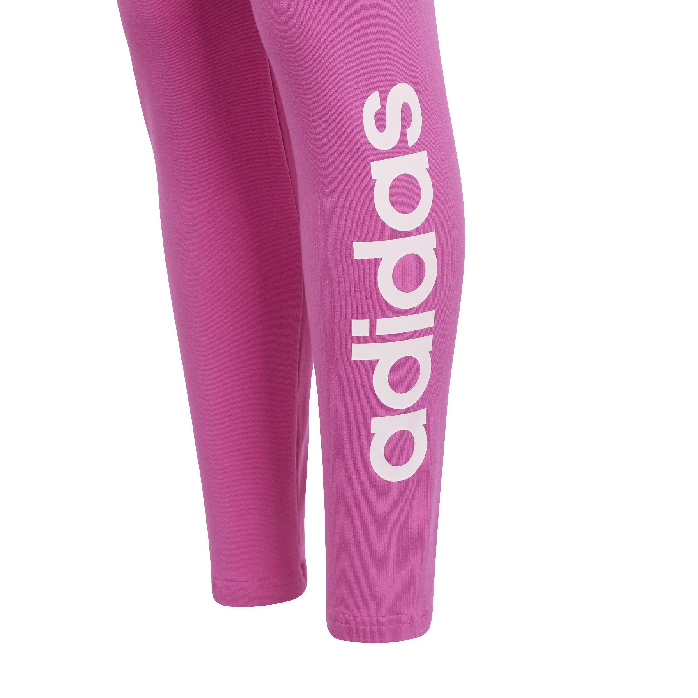 Kids Essentials Linear Logo Cotton Leggings, Pink, , large image number 4
