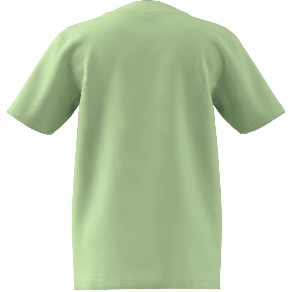 Unisex Kids Essentials 3-Stripes Cotton T-Shirt, Green, , large image number 9
