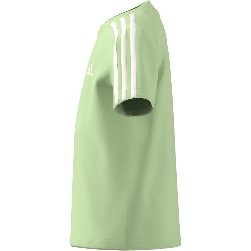 Unisex Kids Essentials 3-Stripes Cotton T-Shirt, Green, , large image number 10