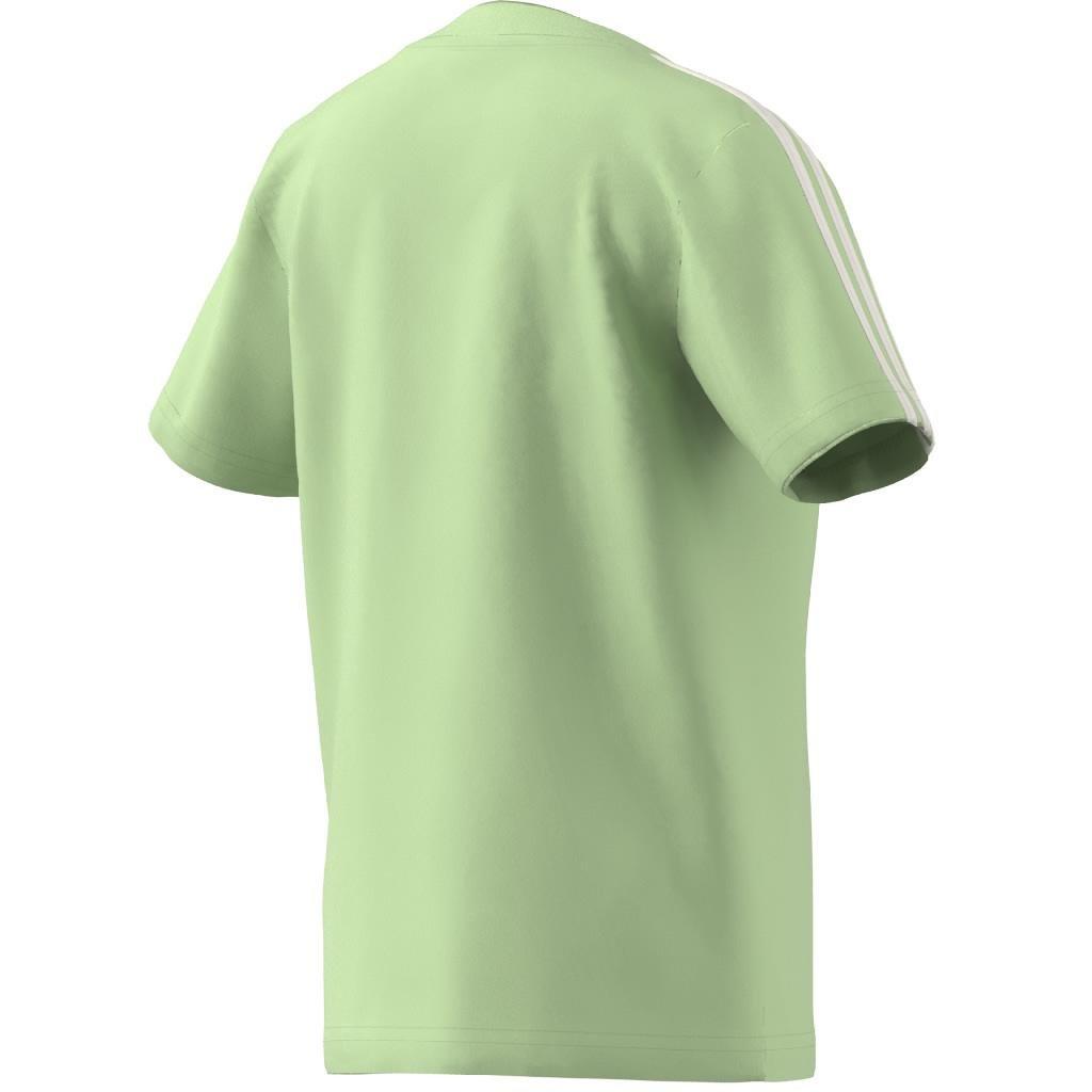 Unisex Kids Essentials 3-Stripes Cotton T-Shirt, Green, , large image number 11