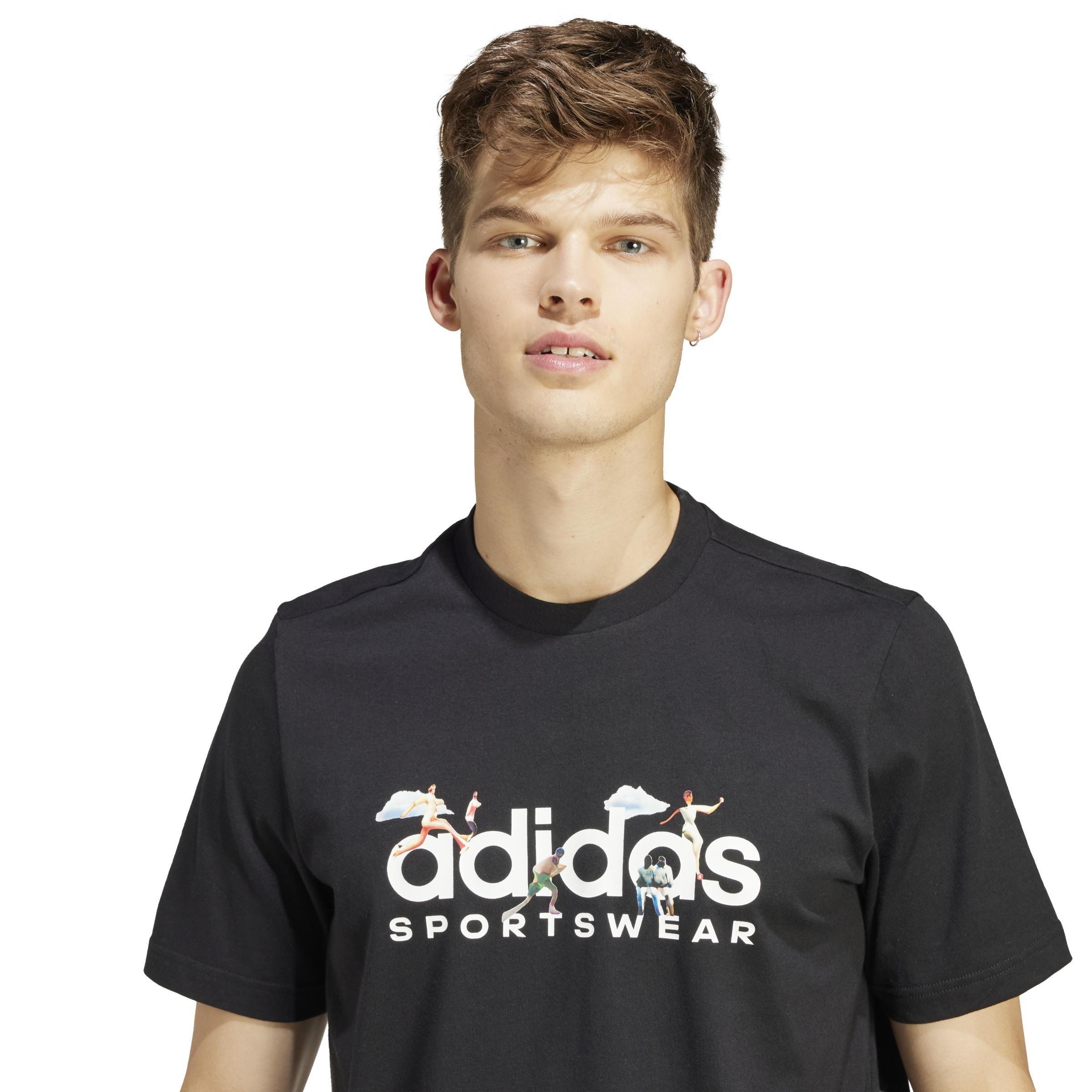 Landscape Sportswear Graphic T-Shirt, Black, A901_ONE, large image number 4