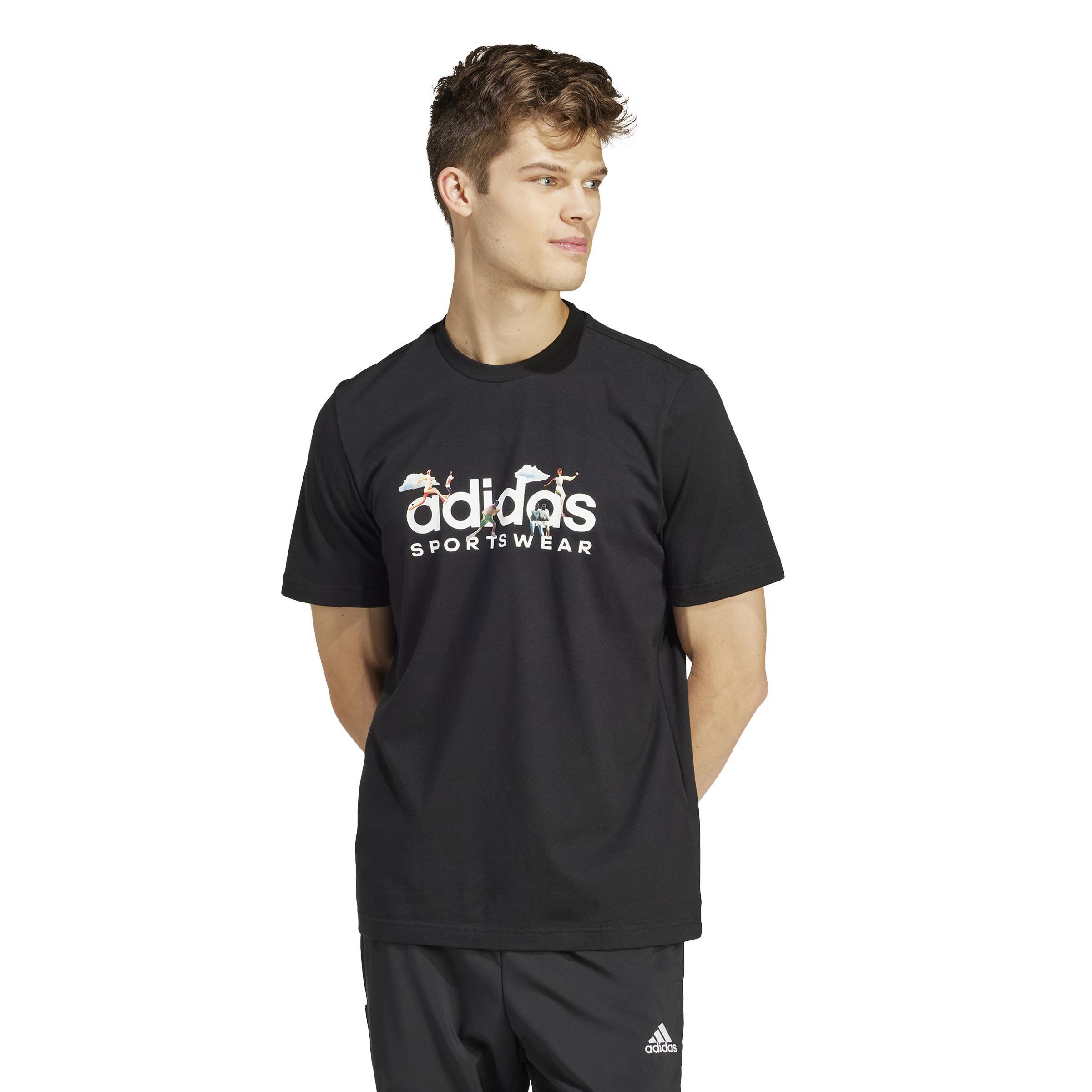 Landscape Sportswear Graphic T-Shirt, Black, A901_ONE, large image number 6