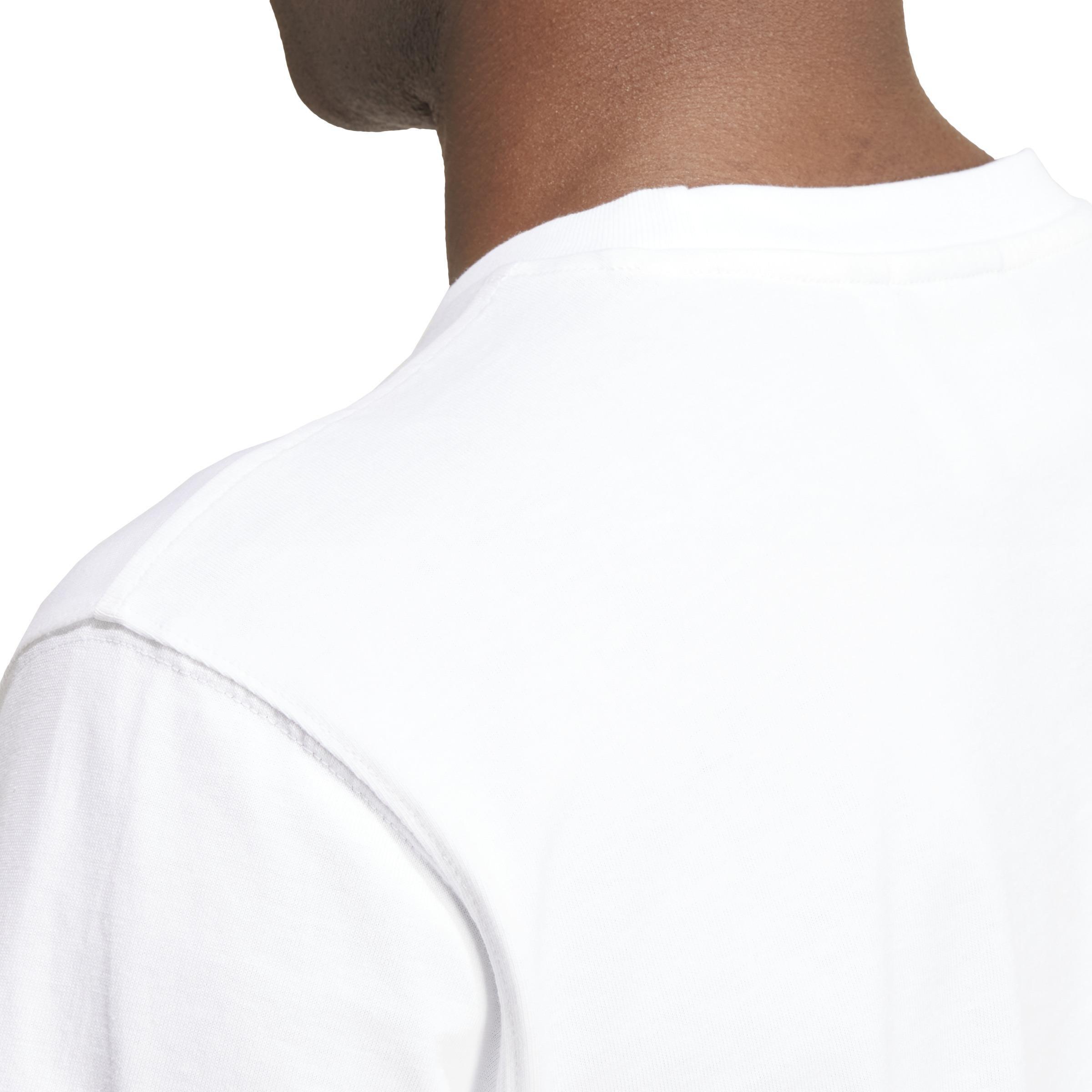 Camo White Trefoil T-Shirt, White, A901_ONE, large image number 4