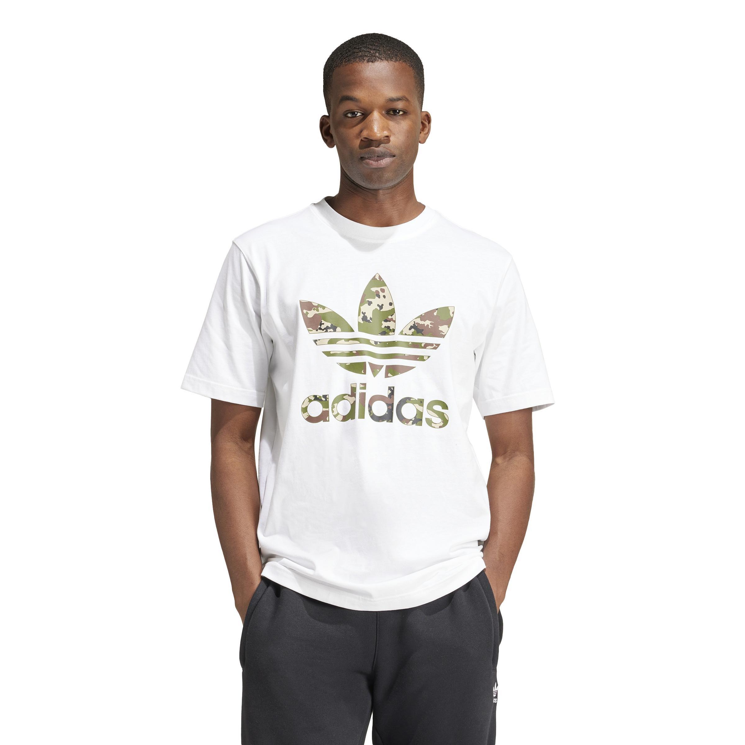 Camo White Trefoil T-Shirt, White, , large image number 9