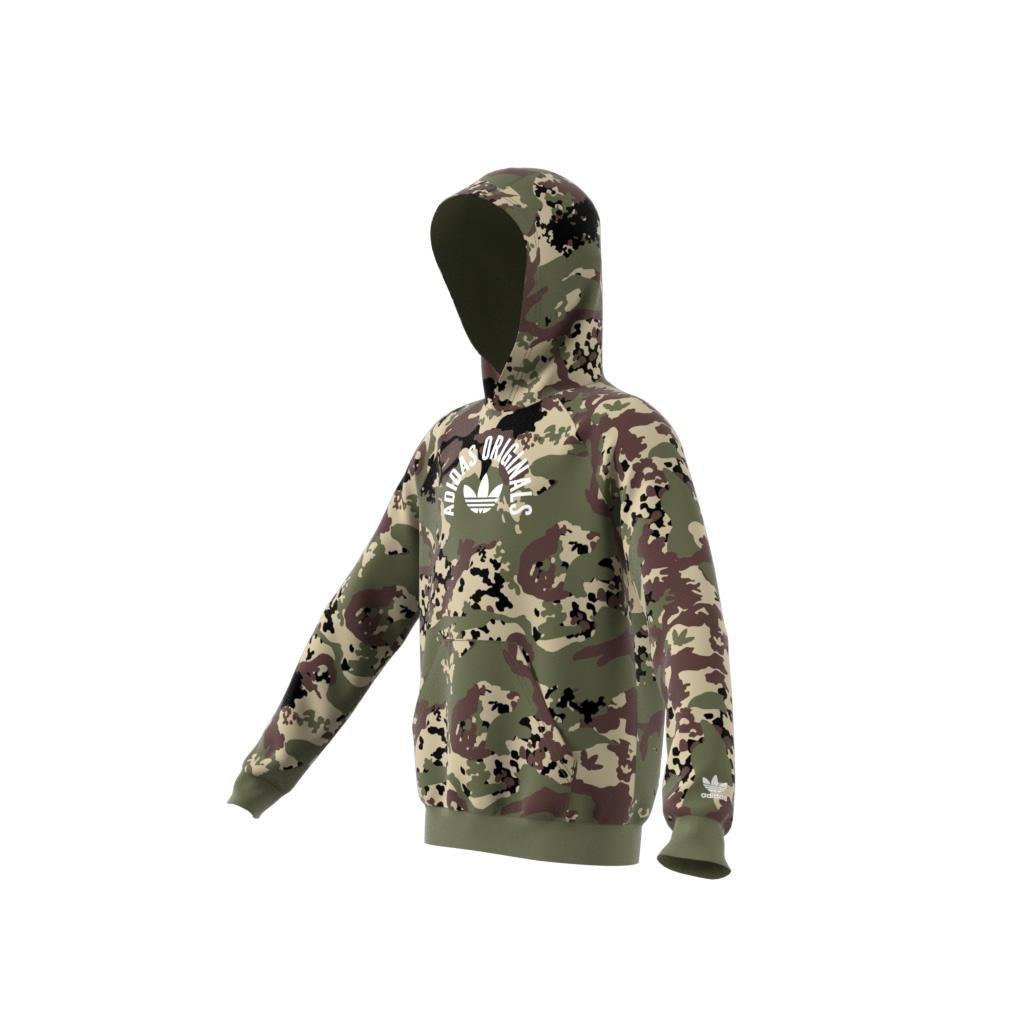 Unisex Kids Camo Hoodie, Green, , large image number 3