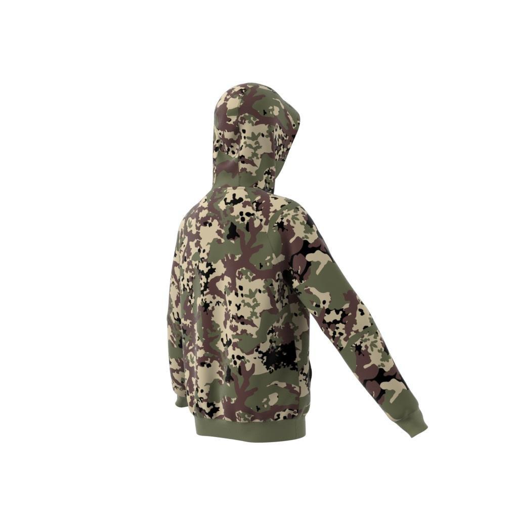 Unisex Kids Camo Hoodie, Green, , large image number 5