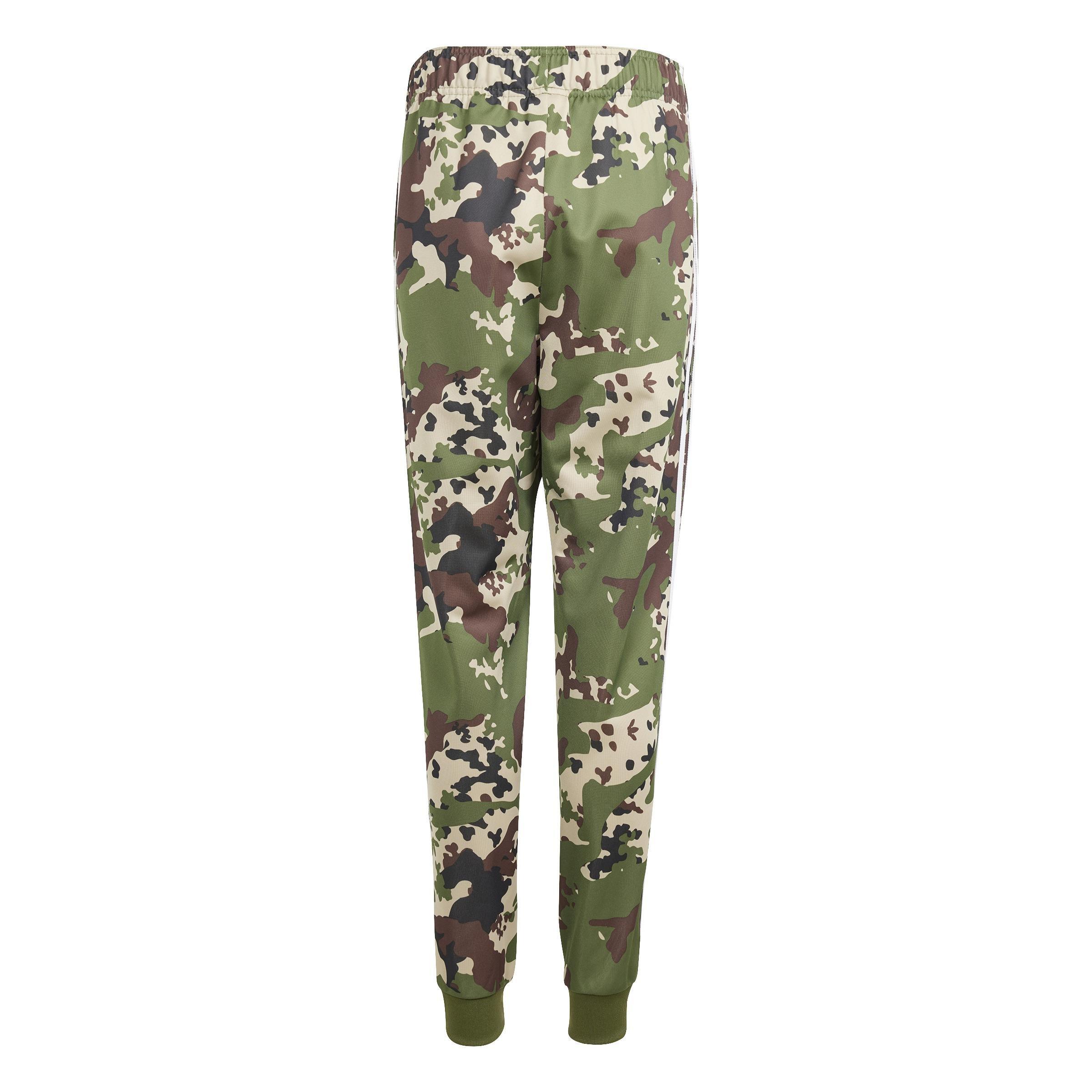 Unisex Kids Camo SST Tracksuit Bottoms, Green, , large image number 2