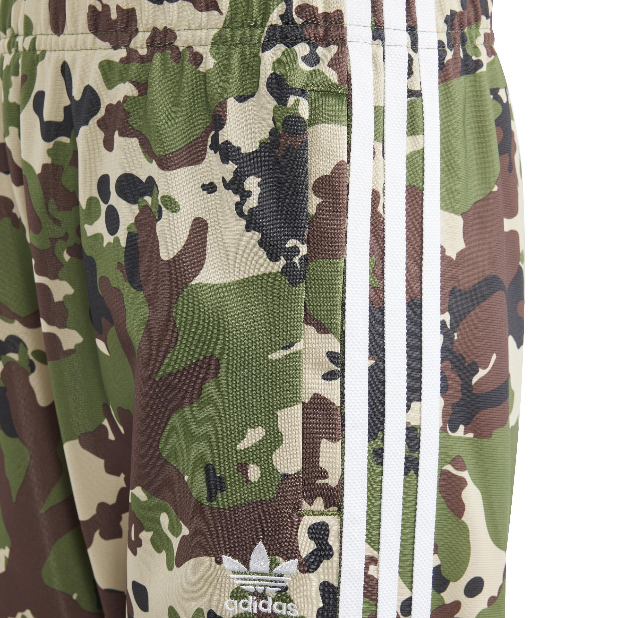 Unisex Kids Camo SST Tracksuit Bottoms, Green, , large image number 3