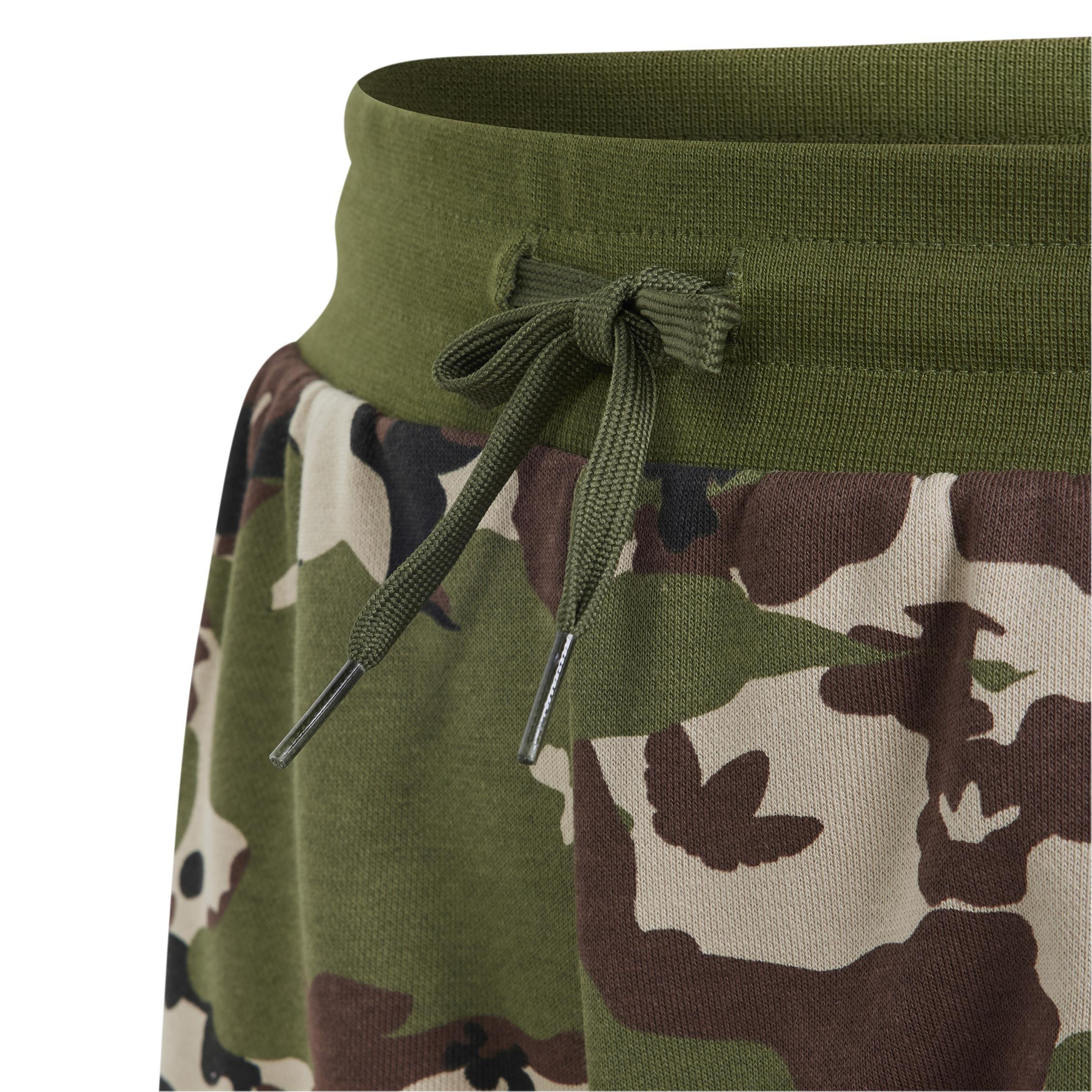 Unisex Kids Camo Shorts, Green, A901_ONE, large image number 3