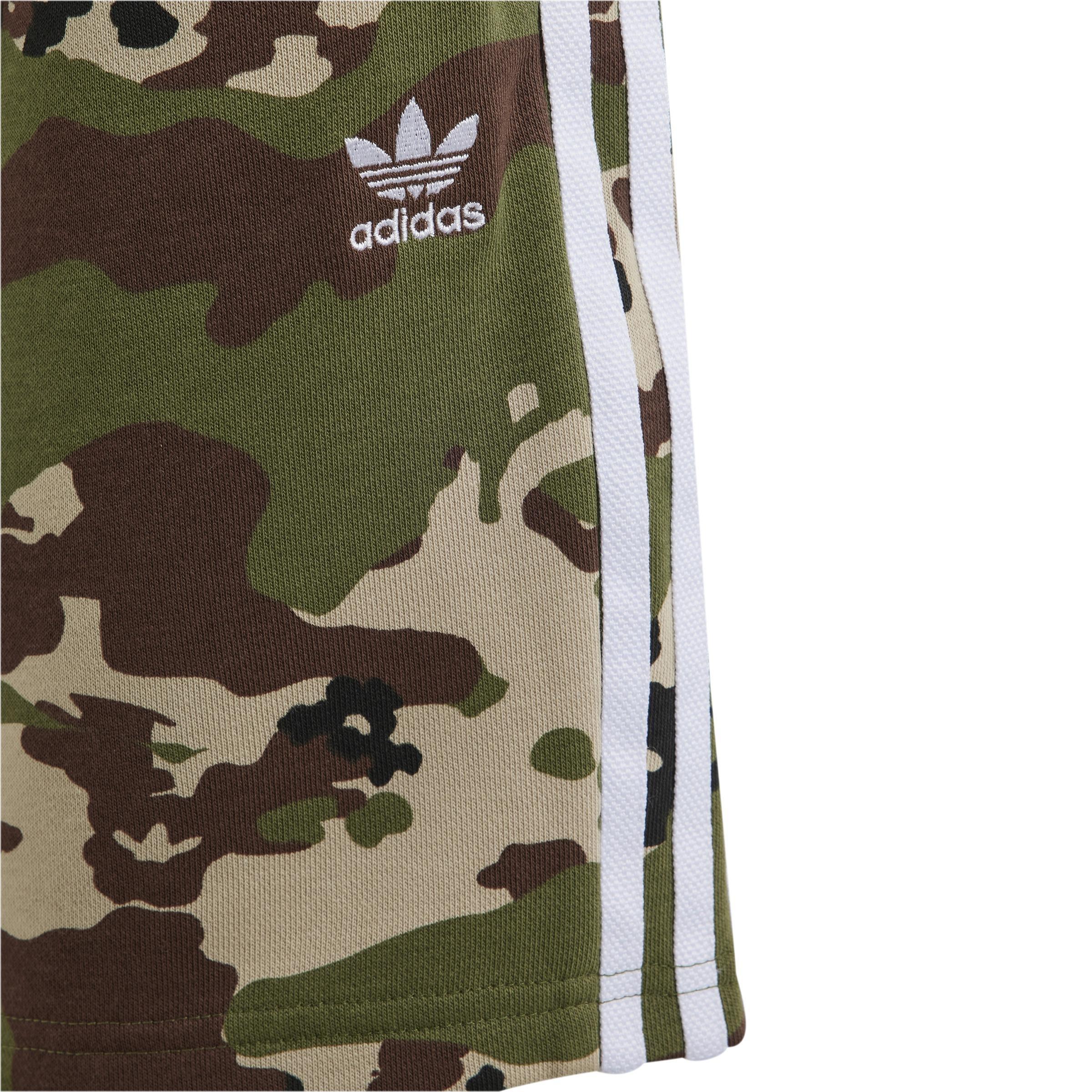 Unisex Kids Camo Shorts, Green, A901_ONE, large image number 4