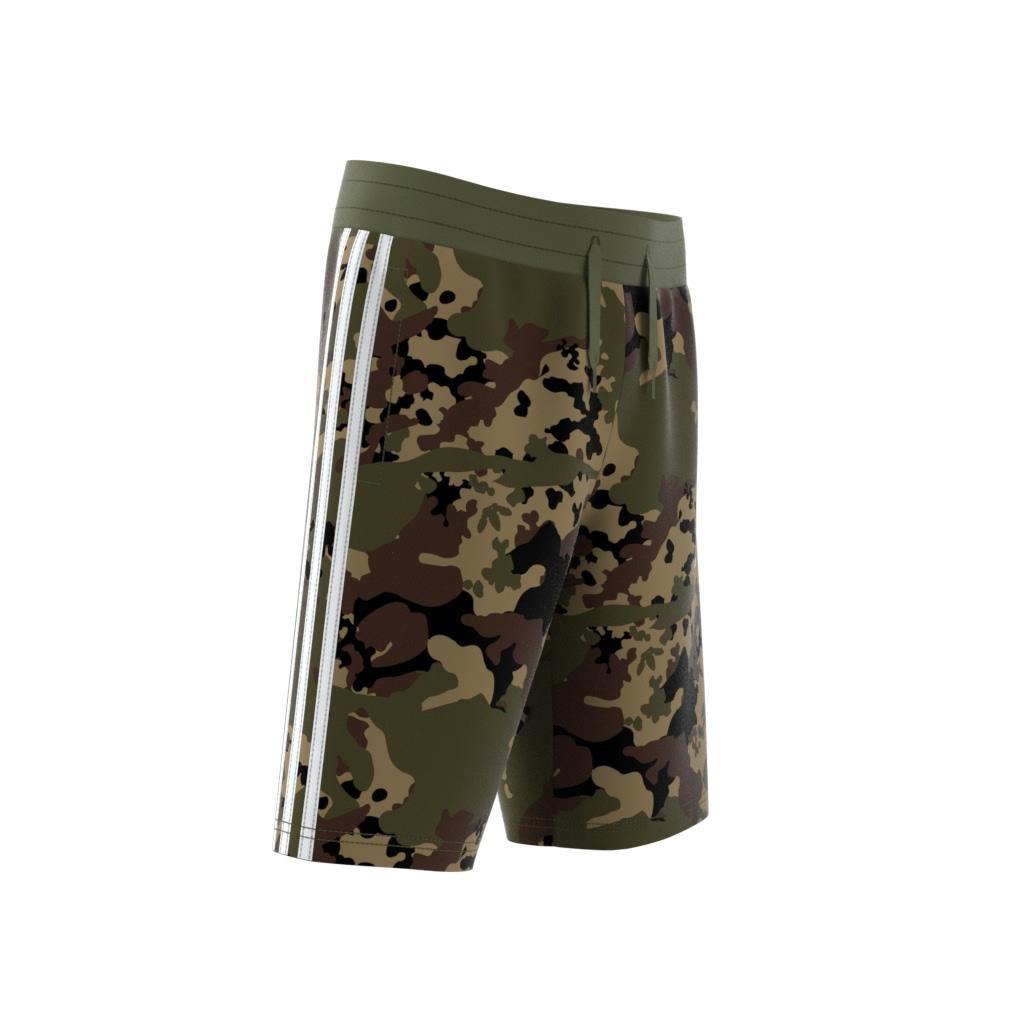 Unisex Kids Camo Shorts, Green, A901_ONE, large image number 8