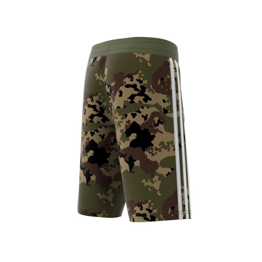 Unisex Kids Camo Shorts, Green, A901_ONE, large image number 9