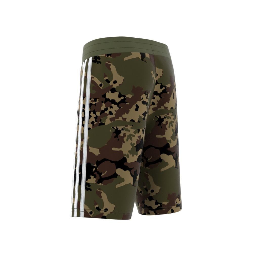 Unisex Kids Camo Shorts, Green, A901_ONE, large image number 10