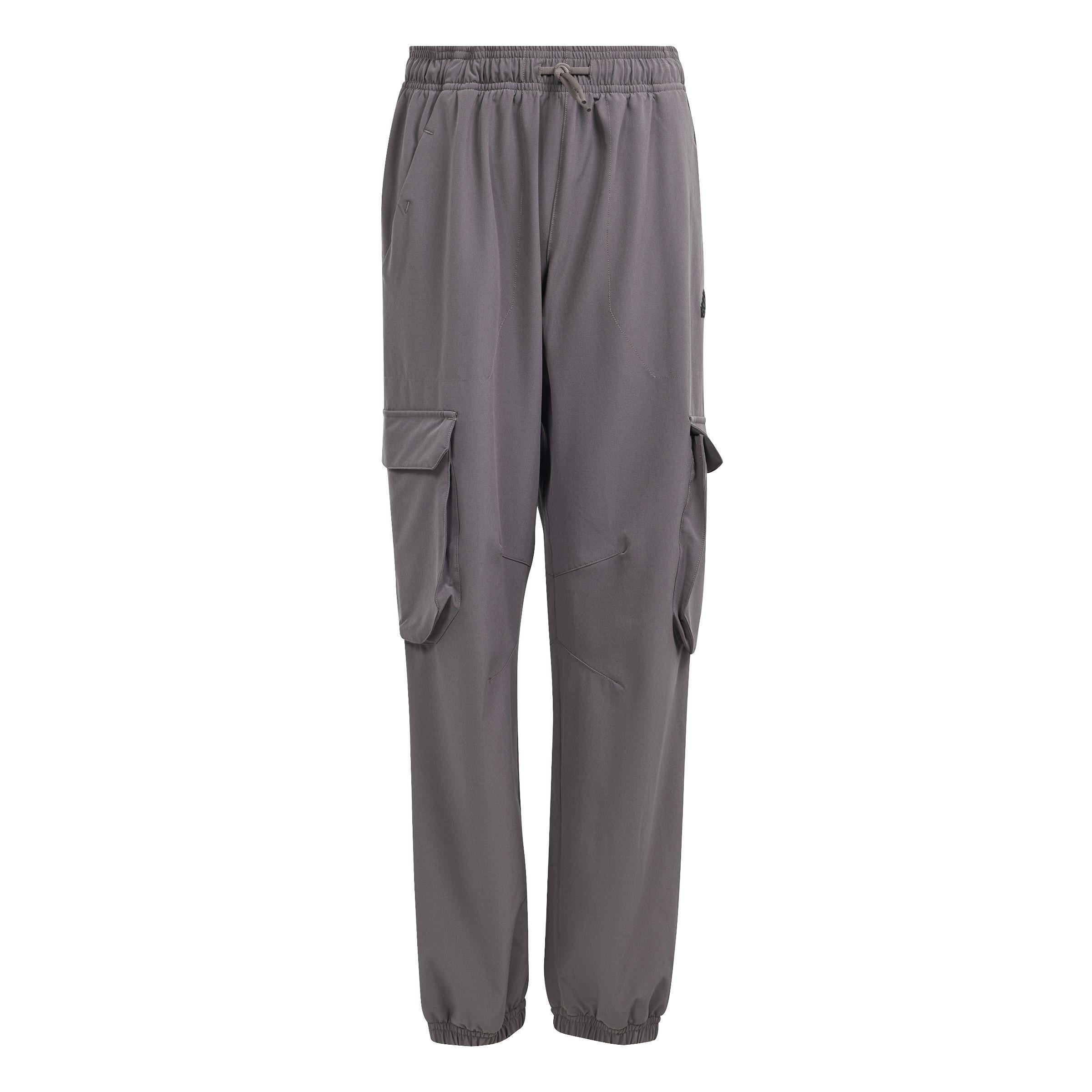 Unisex Kids City Escape Casual Cargo Tracksuit Bottoms, Brown, A901_ONE, large image number 0