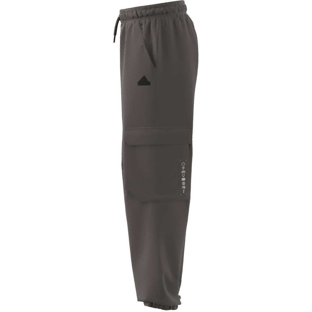 Unisex Kids City Escape Casual Cargo Tracksuit Bottoms, Brown, A901_ONE, large image number 13