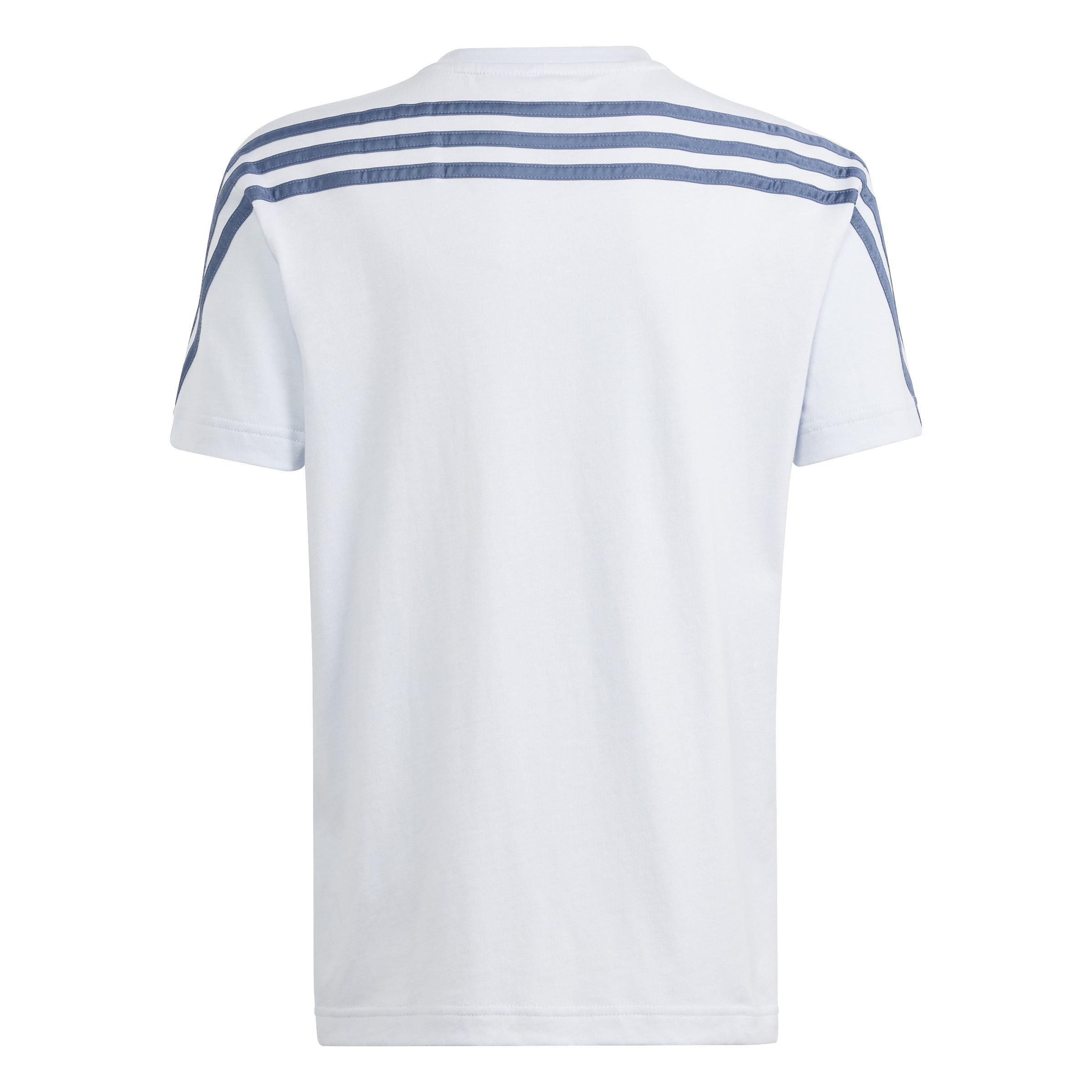 Unisex Kids Future Icons 3-Stripes T-Shirt, Blue, , large image number 2