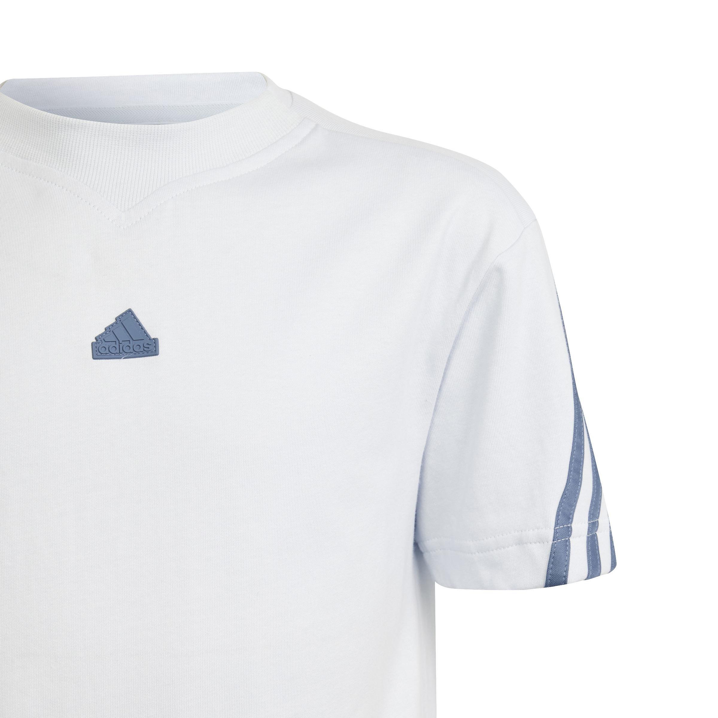Unisex Kids Future Icons 3-Stripes T-Shirt, Blue, , large image number 4