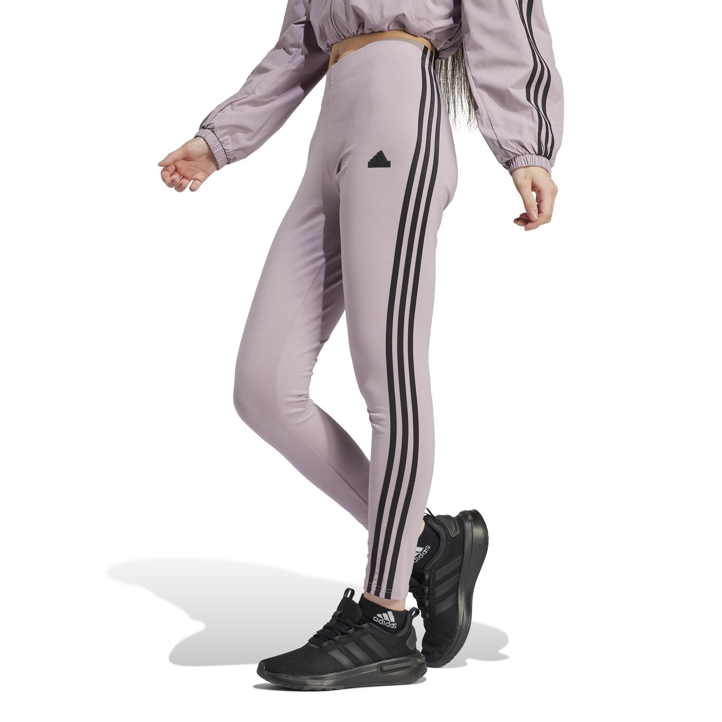 Future Icons 3-Stripes Leggings, Purple, A901_ONE, large image number 7