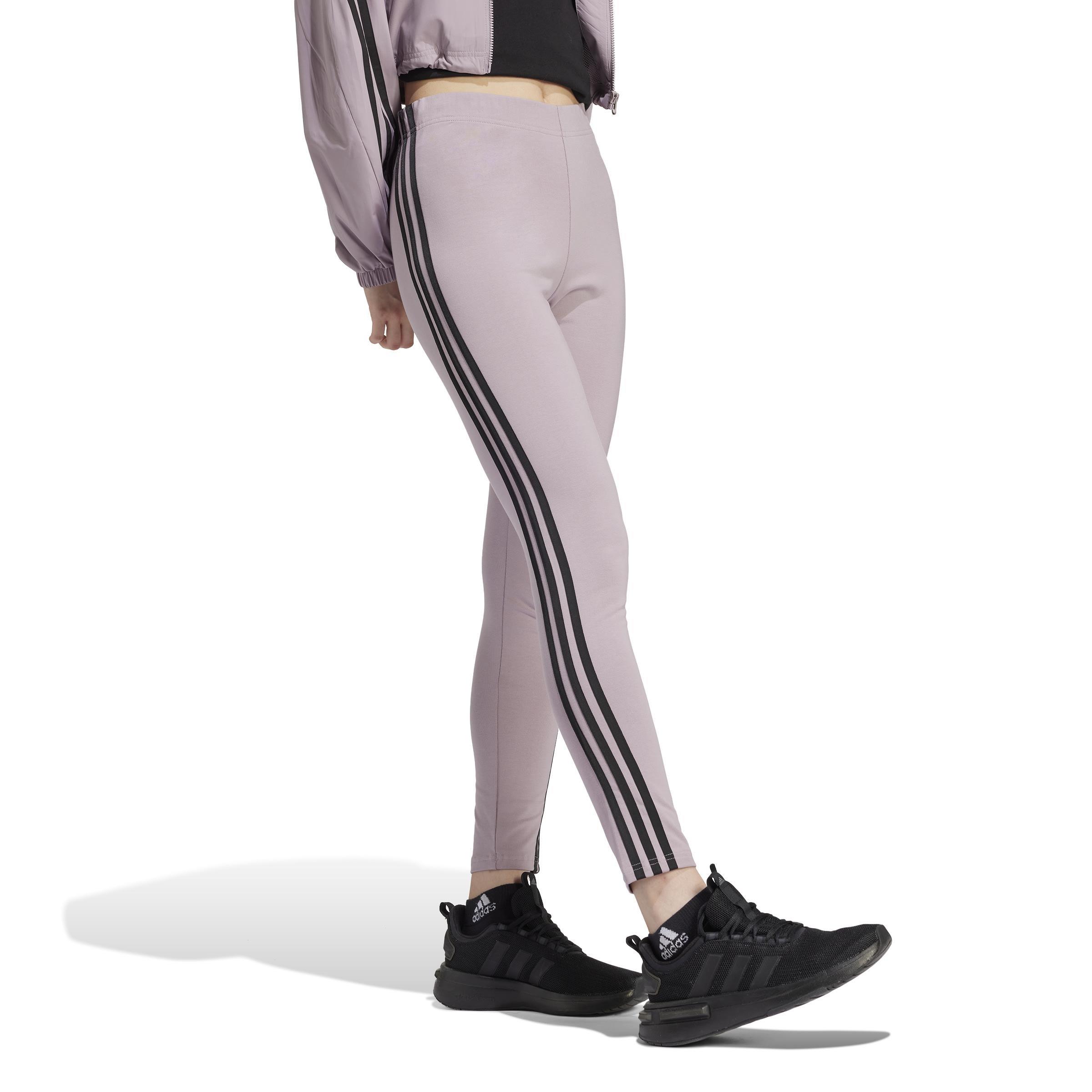 Future Icons 3-Stripes Leggings, Purple, A901_ONE, large image number 10