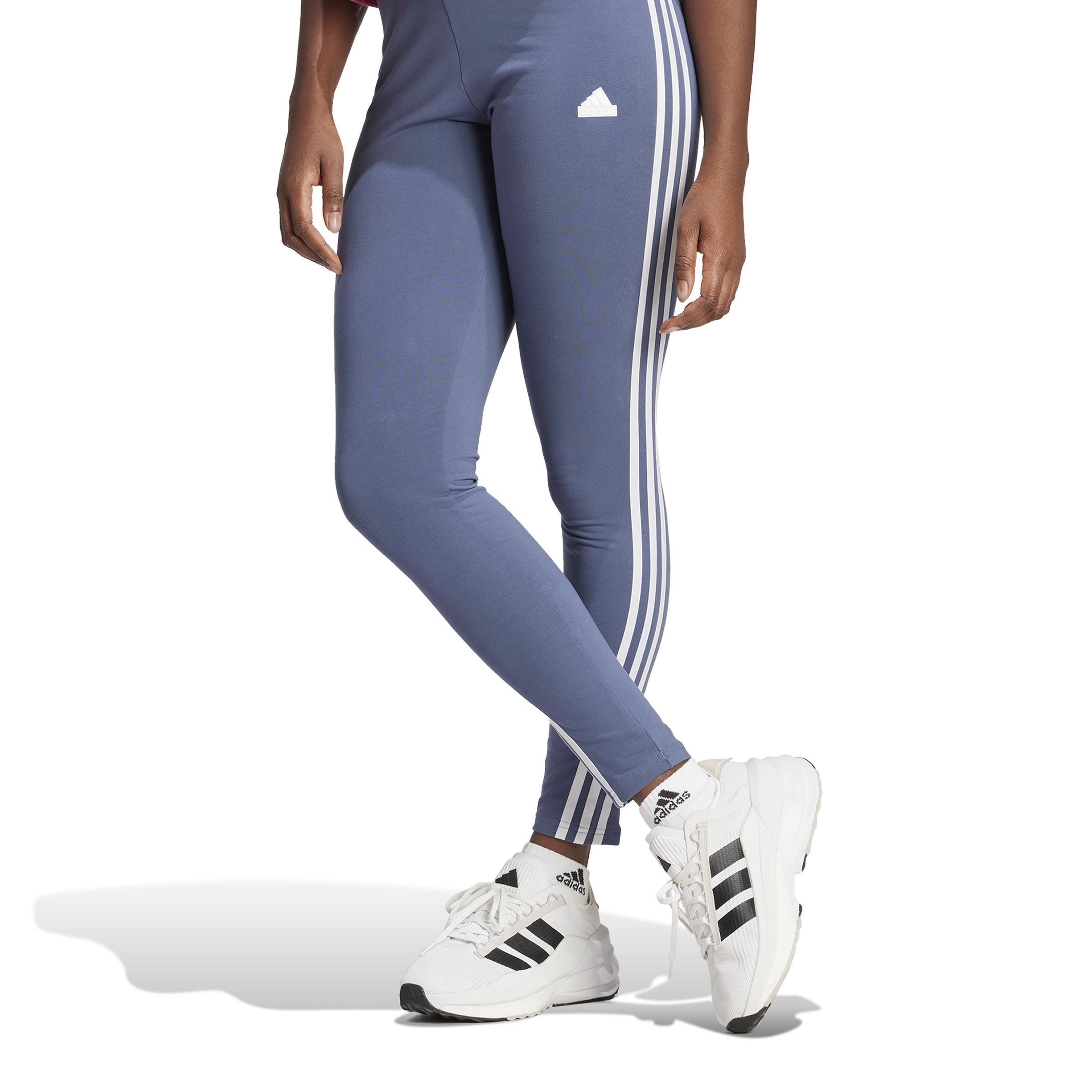 Future Icons 3-Stripes Leggings, Blue, A901_ONE, large image number 2