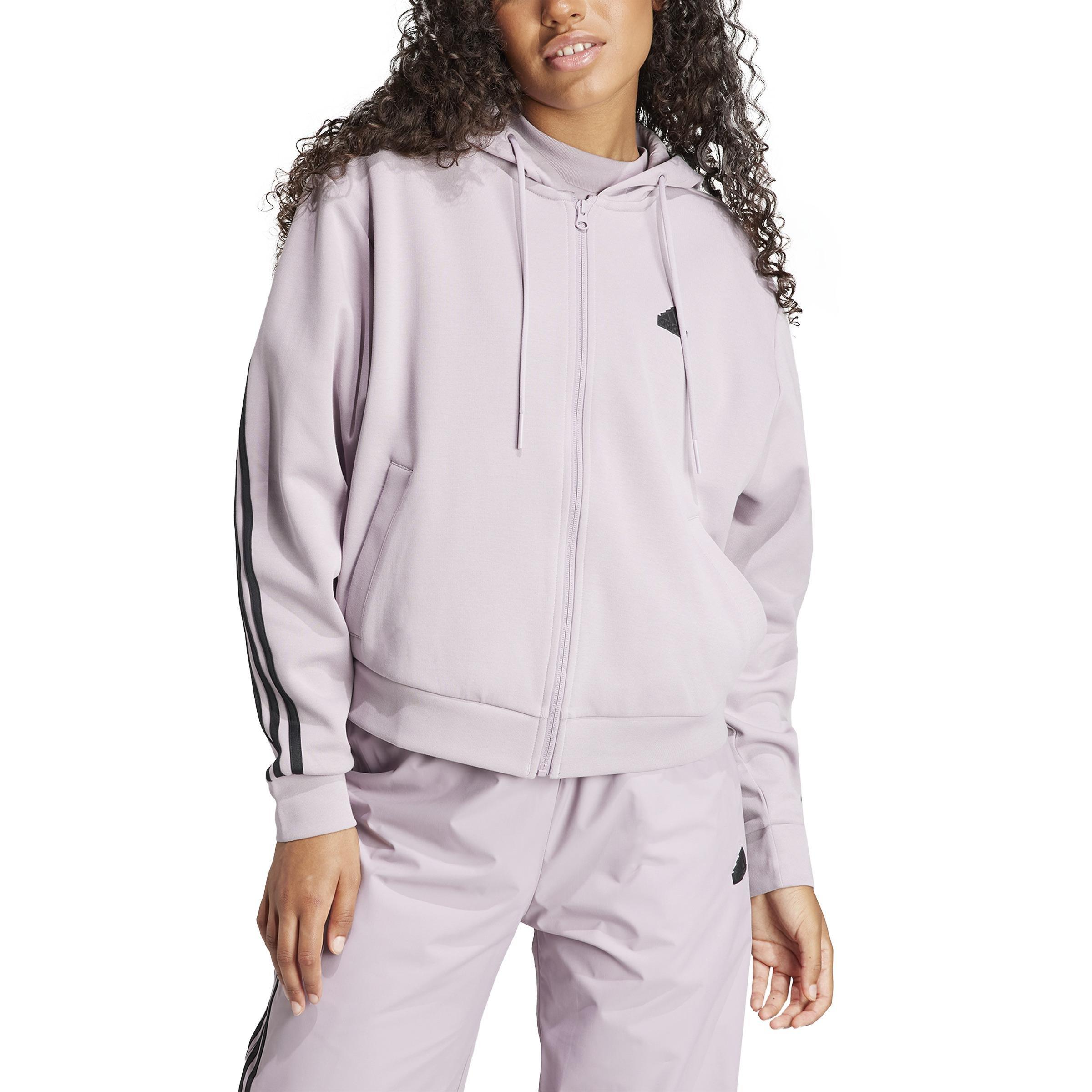 Future Icons 3-Stripes Full Zip Hoodie, Purple, , large image number 2