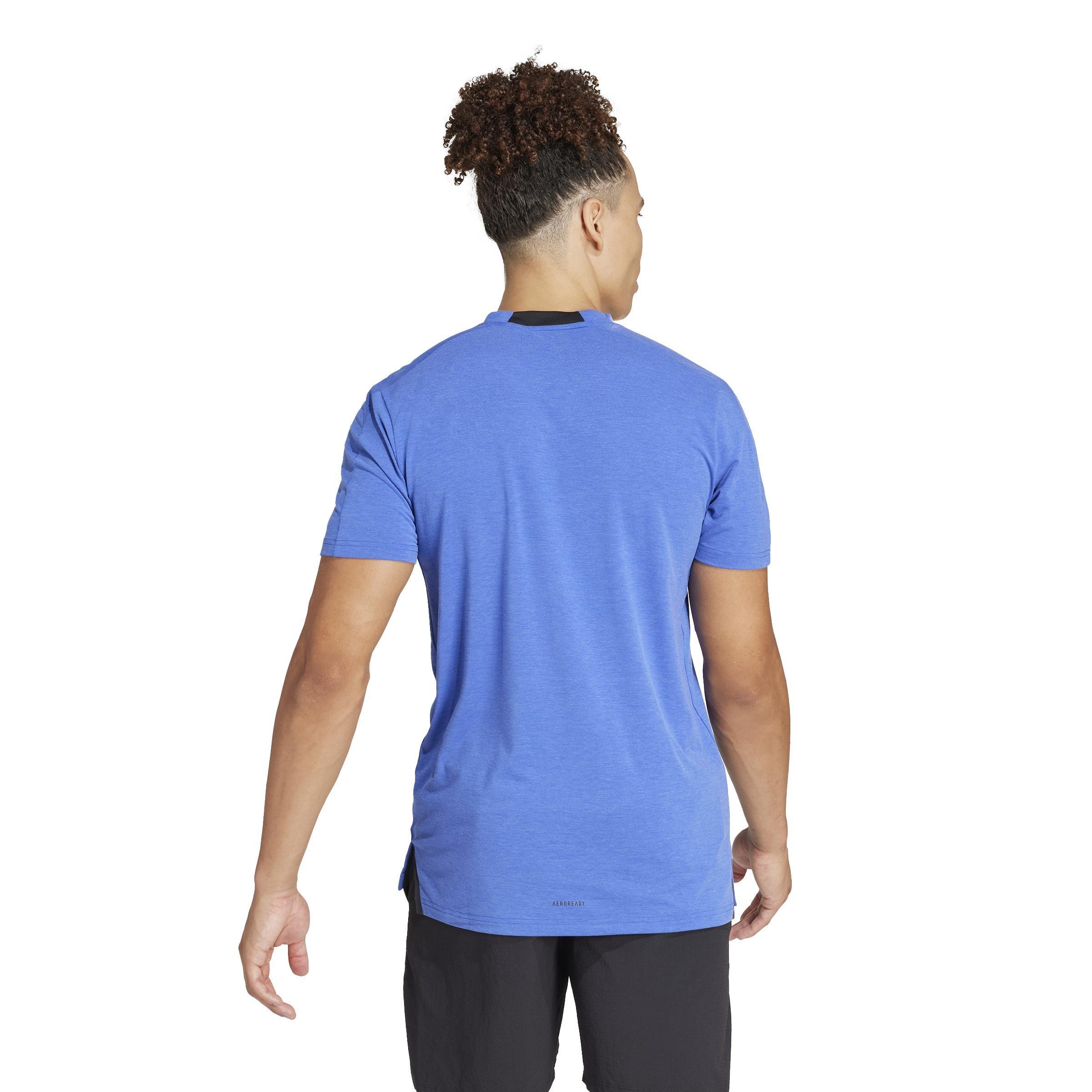 Designed for Training Workout T-Shirt, Blue, A901_ONE, large image number 4
