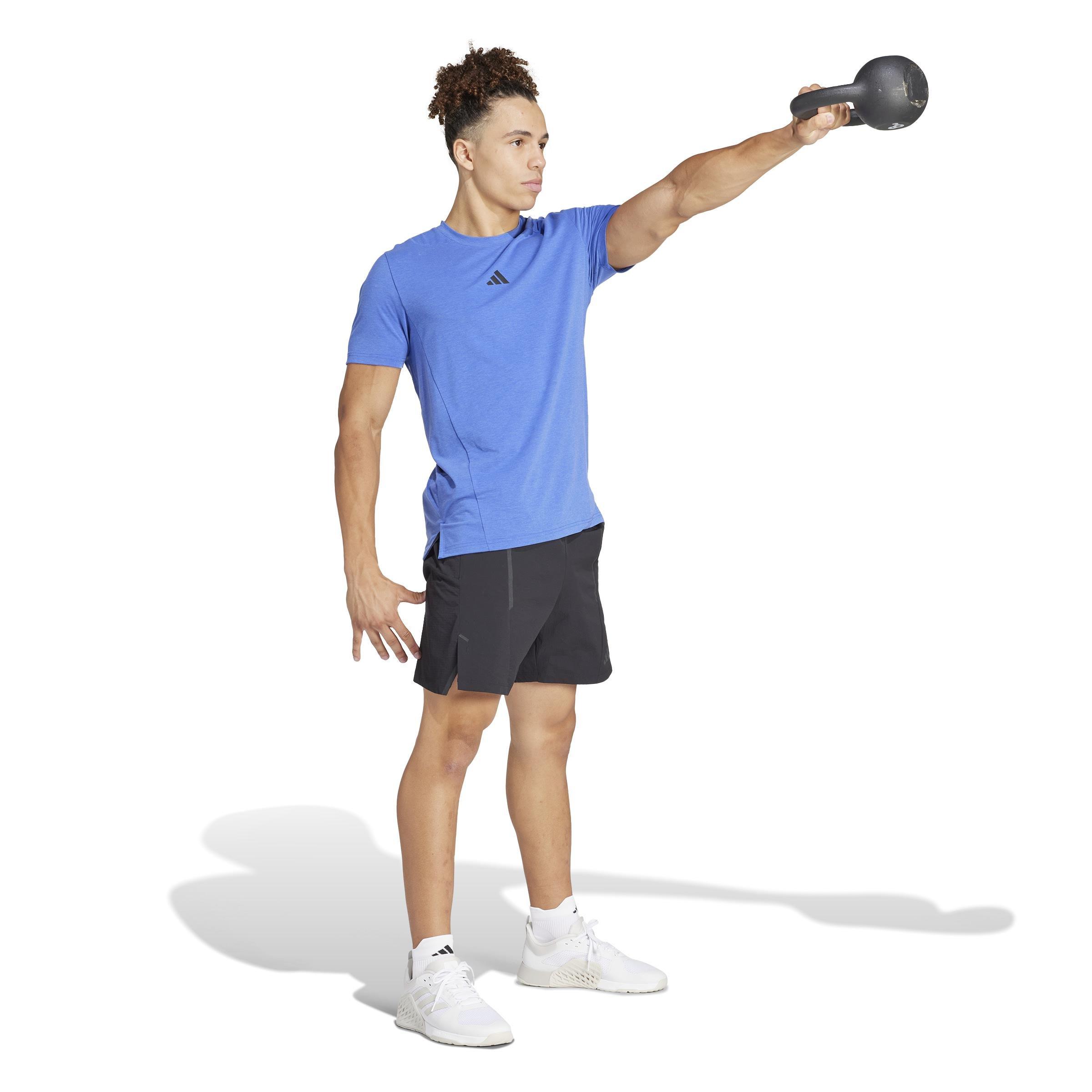 Designed for Training Workout T-Shirt, Blue, A901_ONE, large image number 7