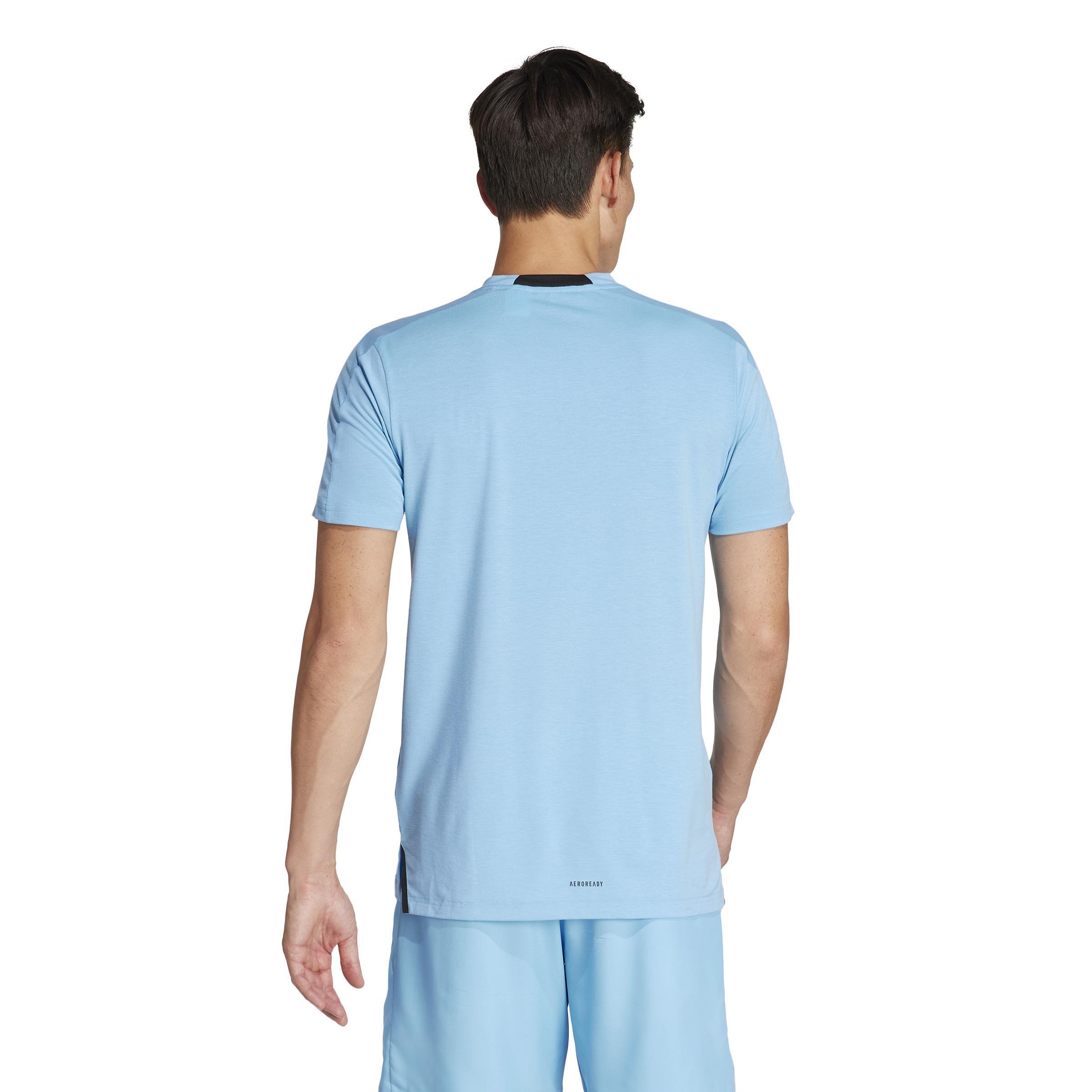 Designed for Training Workout T-Shirt, Blue, A901_ONE, large image number 3