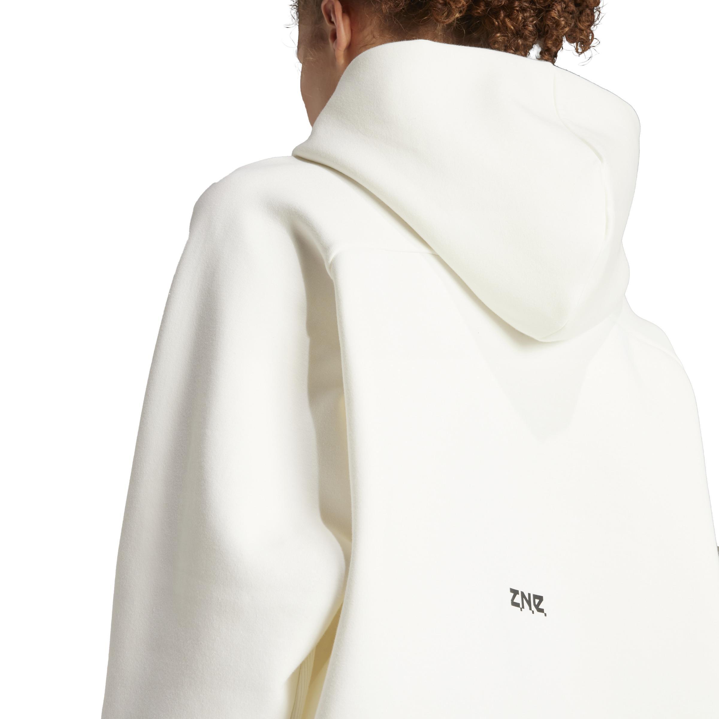 adidas Z.N.E. Overhead Hoodie, White, A901_ONE, large image number 4