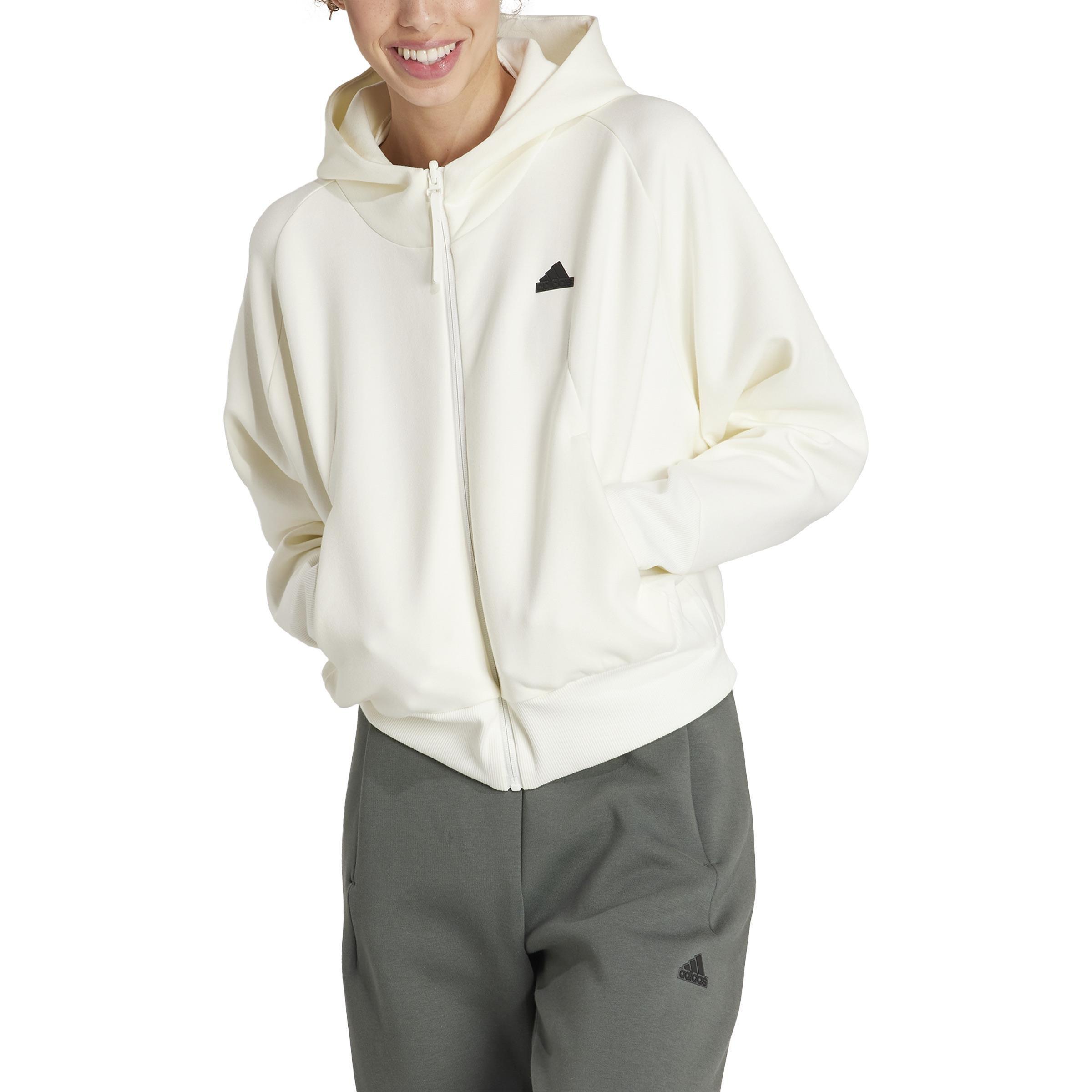 Z.N.E. Full-Zip Hoodie, White, A901_ONE, medium