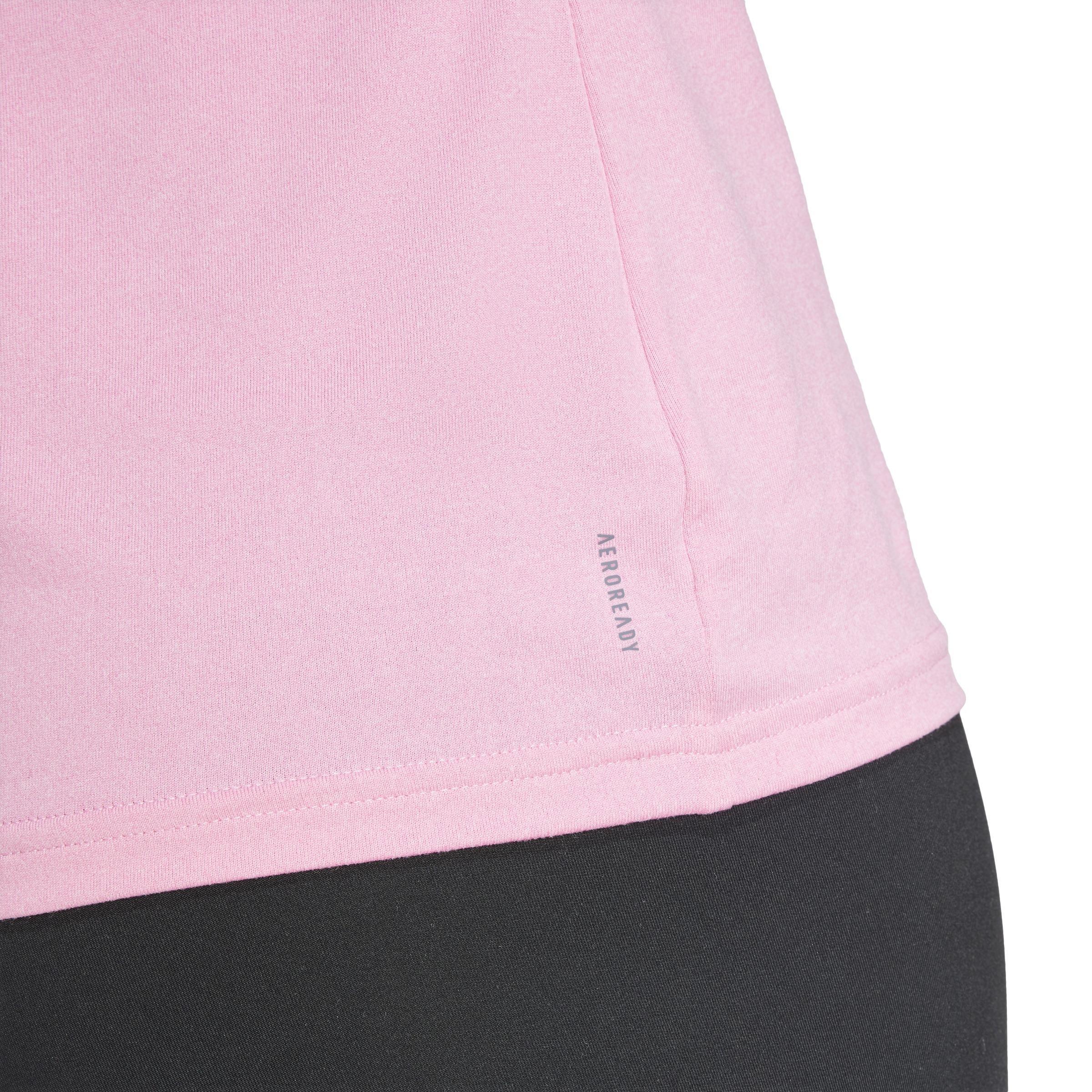 AEROREADY Train Essentials Minimal Branding V-Neck T-Shirt, Pink, A901_ONE, large image number 5
