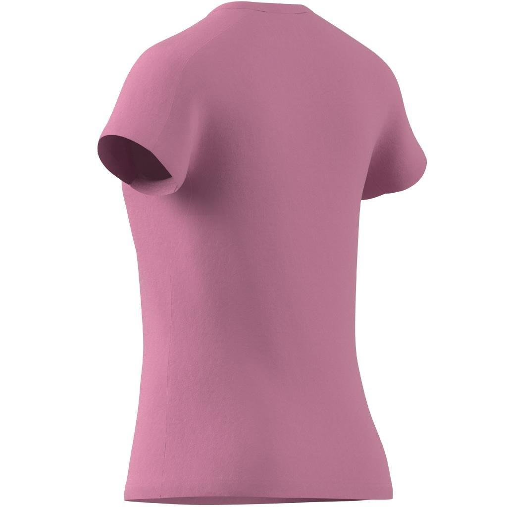 AEROREADY Train Essentials Minimal Branding V-Neck T-Shirt, Pink, A901_ONE, large image number 13