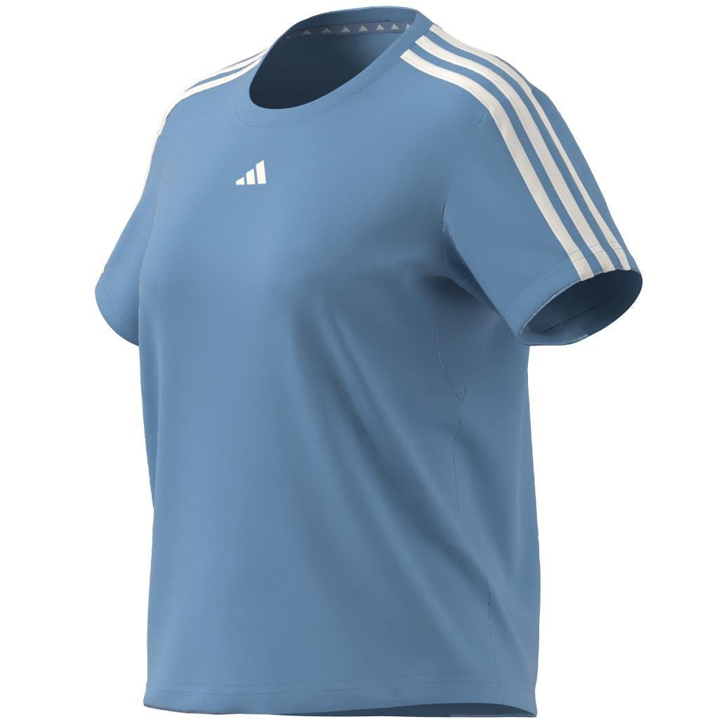 AEROREADY Train Essentials 3-Stripes T-Shirt, Blue, A901_ONE, large image number 7