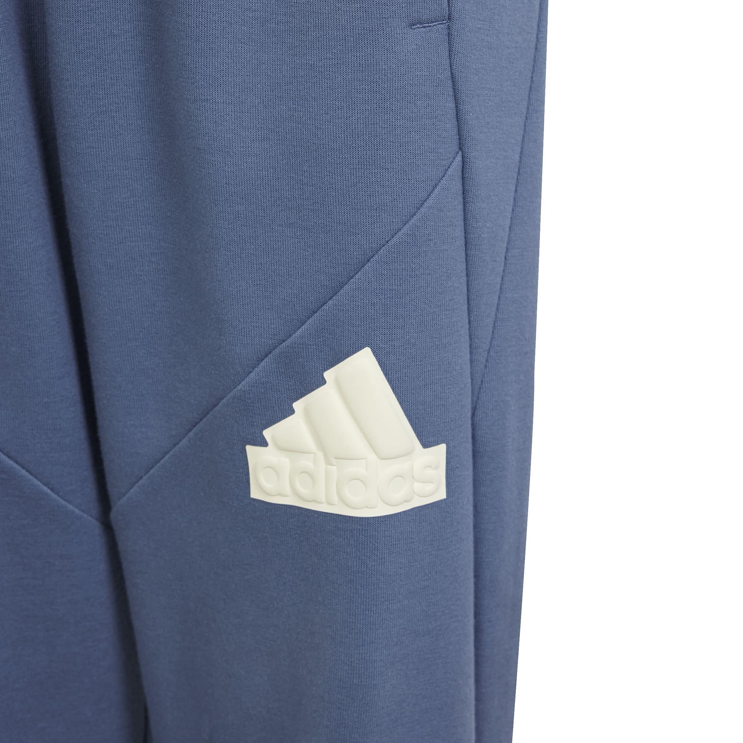 Kids Unisex Future Icons Logo Tracksuit Bottoms, Blue, A901_ONE, large image number 5