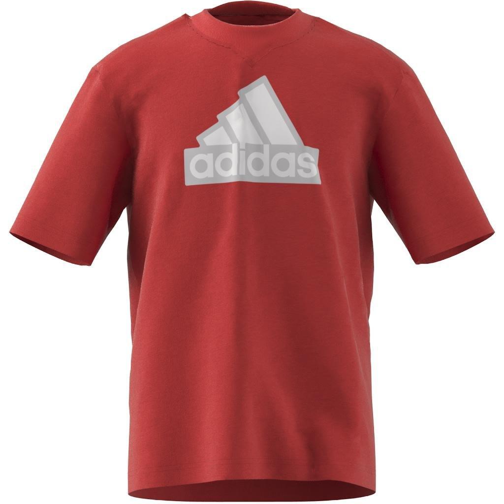 Unisex Kids Future Icons Logo Pique T-Shirt, Red, A901_ONE, large image number 4